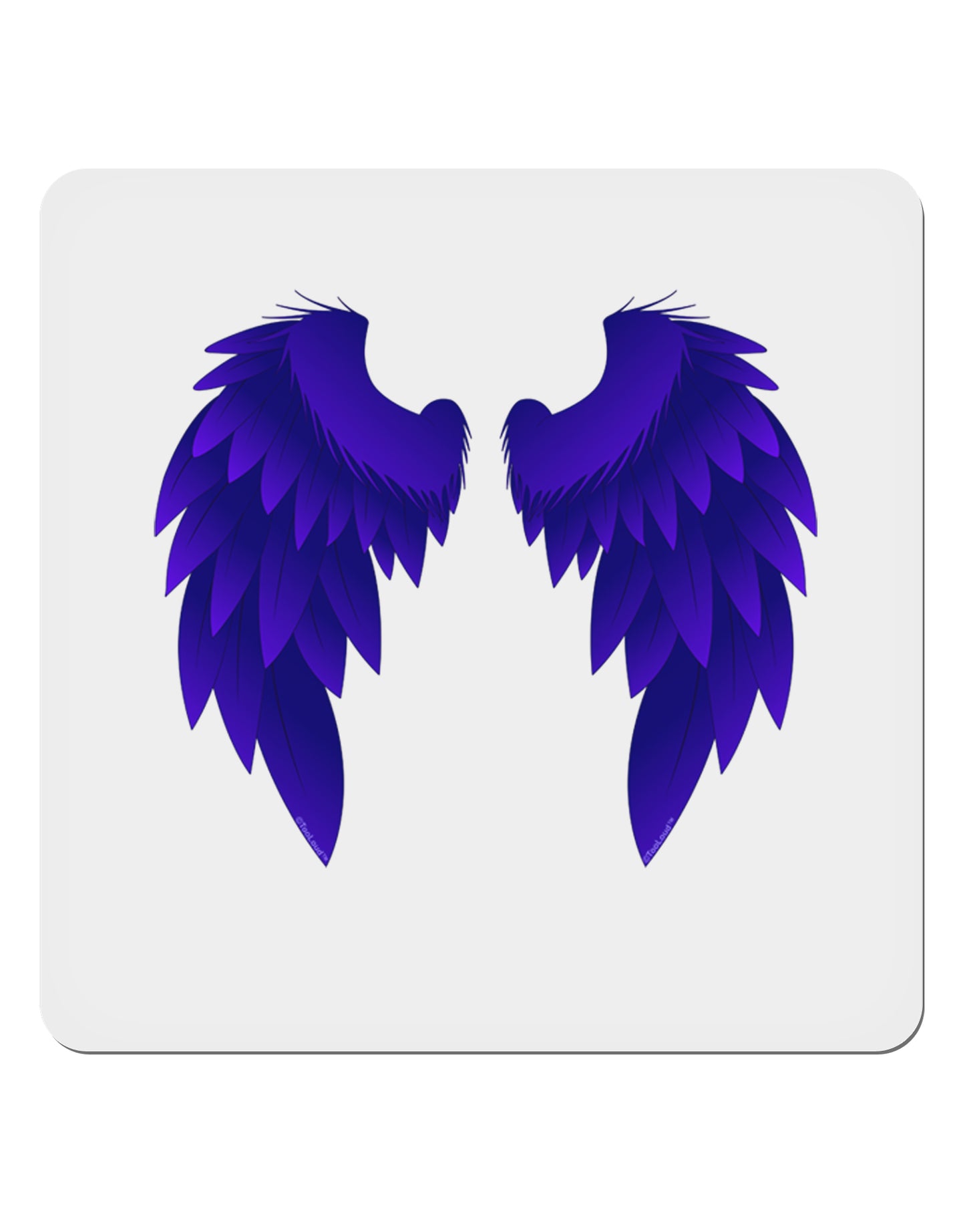 Epic Dark Angel Wings Design 4x4" Square Sticker 4 Pieces-Stickers-TooLoud-White-Davson Sales