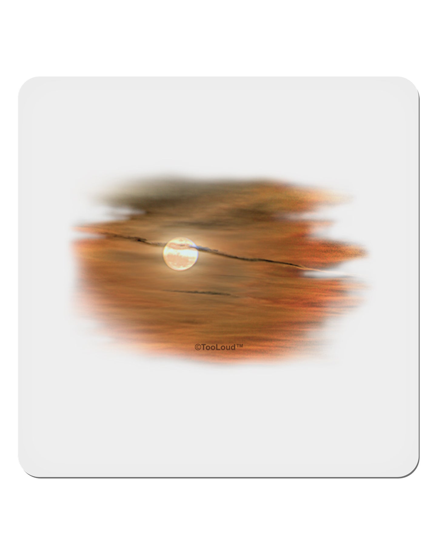 Hazy Moon 4x4" Square Sticker-Stickers-TooLoud-1-Davson Sales