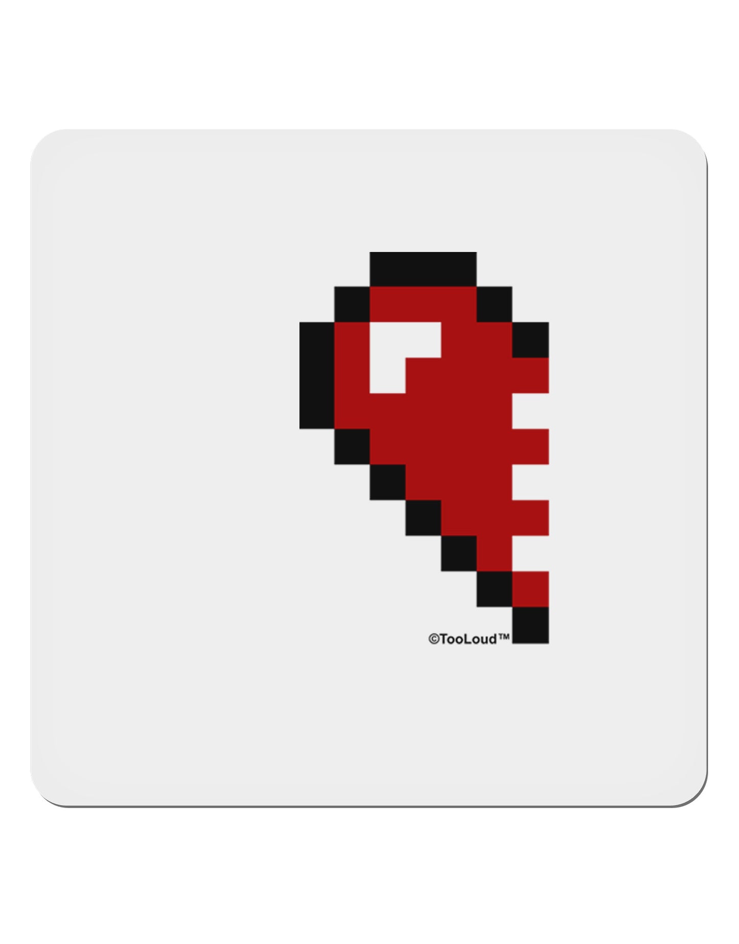 Couples Pixel Heart Design - Left 4x4" Square Sticker 4 Pieces-Stickers-TooLoud-White-Davson Sales