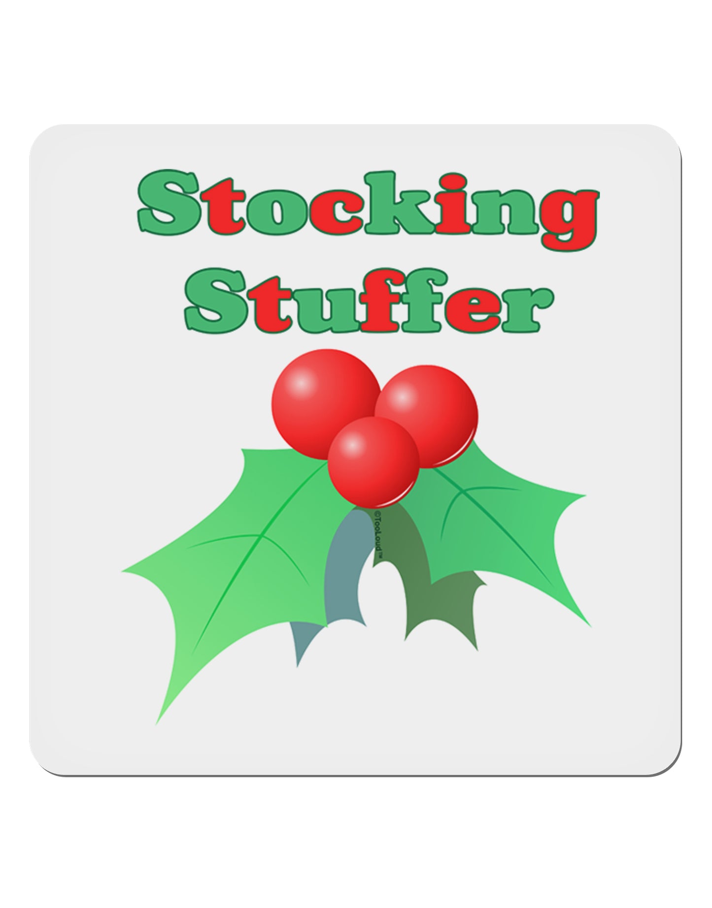 Stocking Stuffer Design - Christmas 4x4" Square Sticker 4 Pieces-Stickers-TooLoud-White-Davson Sales