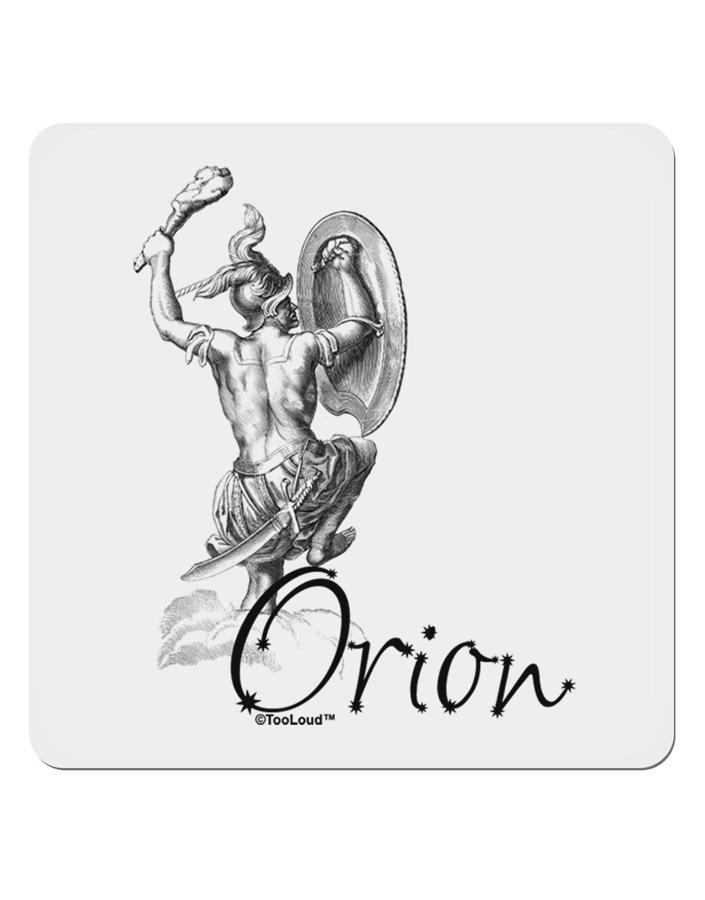 Orion Illustration 4x4" Square Sticker 4 Pieces-Stickers-TooLoud-White-Davson Sales