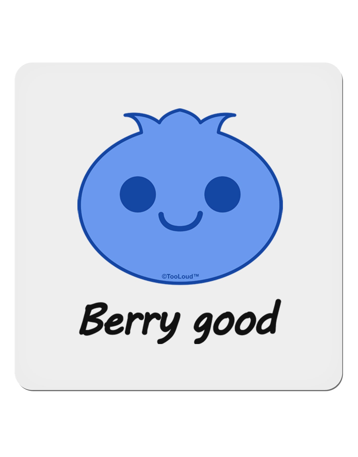 Blueberry - Berry Good 4x4" Square Sticker 4 Pieces-Stickers-TooLoud-White-Davson Sales