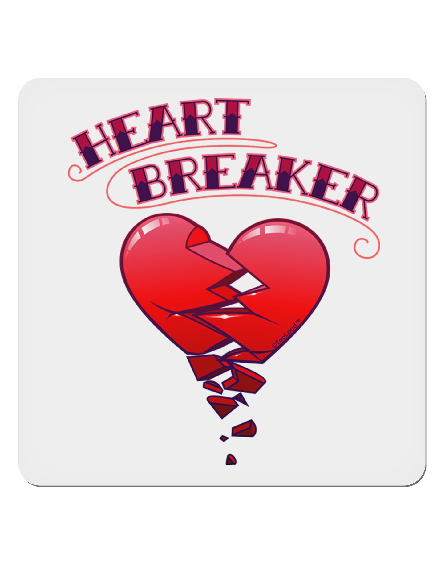 Heart Breaker Cute 4x4" Square Sticker-Stickers-TooLoud-1-Davson Sales