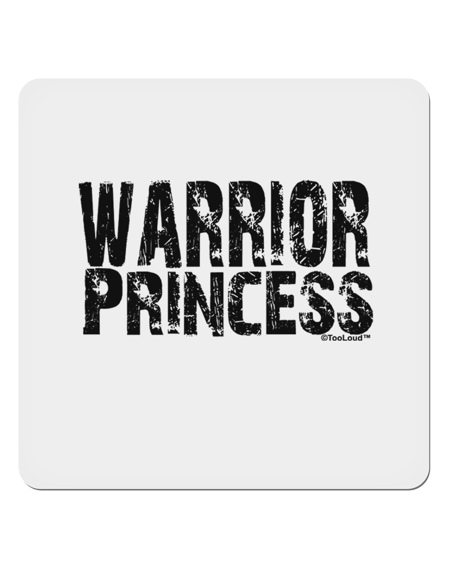 Warrior Princess Black and White 4x4" Square Sticker 4 Pieces-Stickers-TooLoud-White-Davson Sales