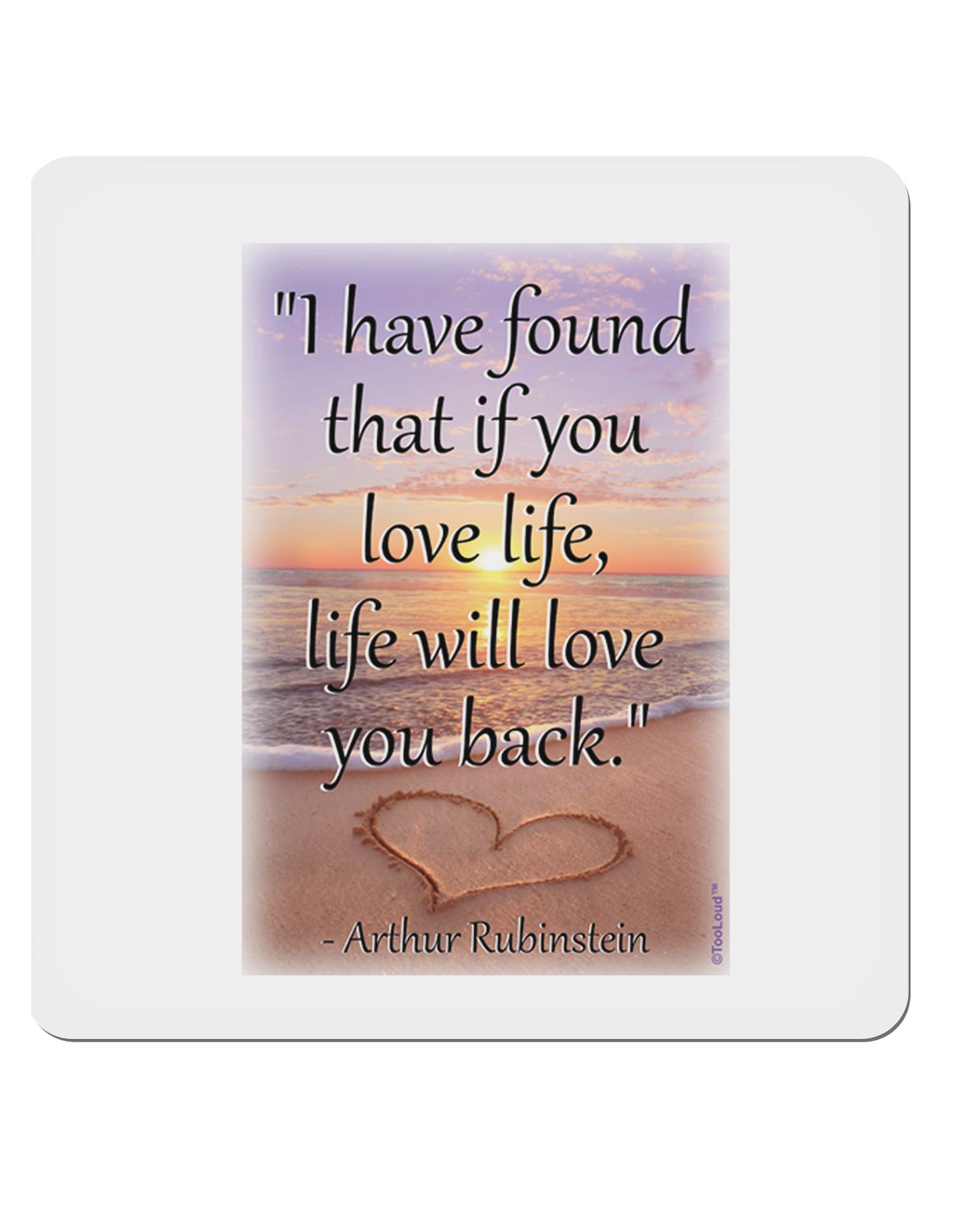 Life Will Love You Back 4x4" Square Sticker-Stickers-TooLoud-1-Davson Sales