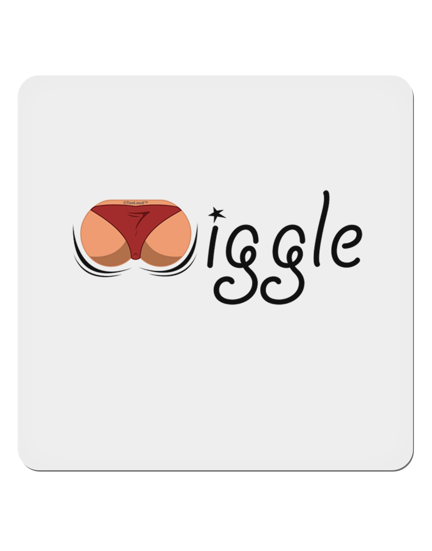 Wiggle - Twerk Medium 4x4" Square Sticker 4 Pieces-Stickers-TooLoud-White-Davson Sales