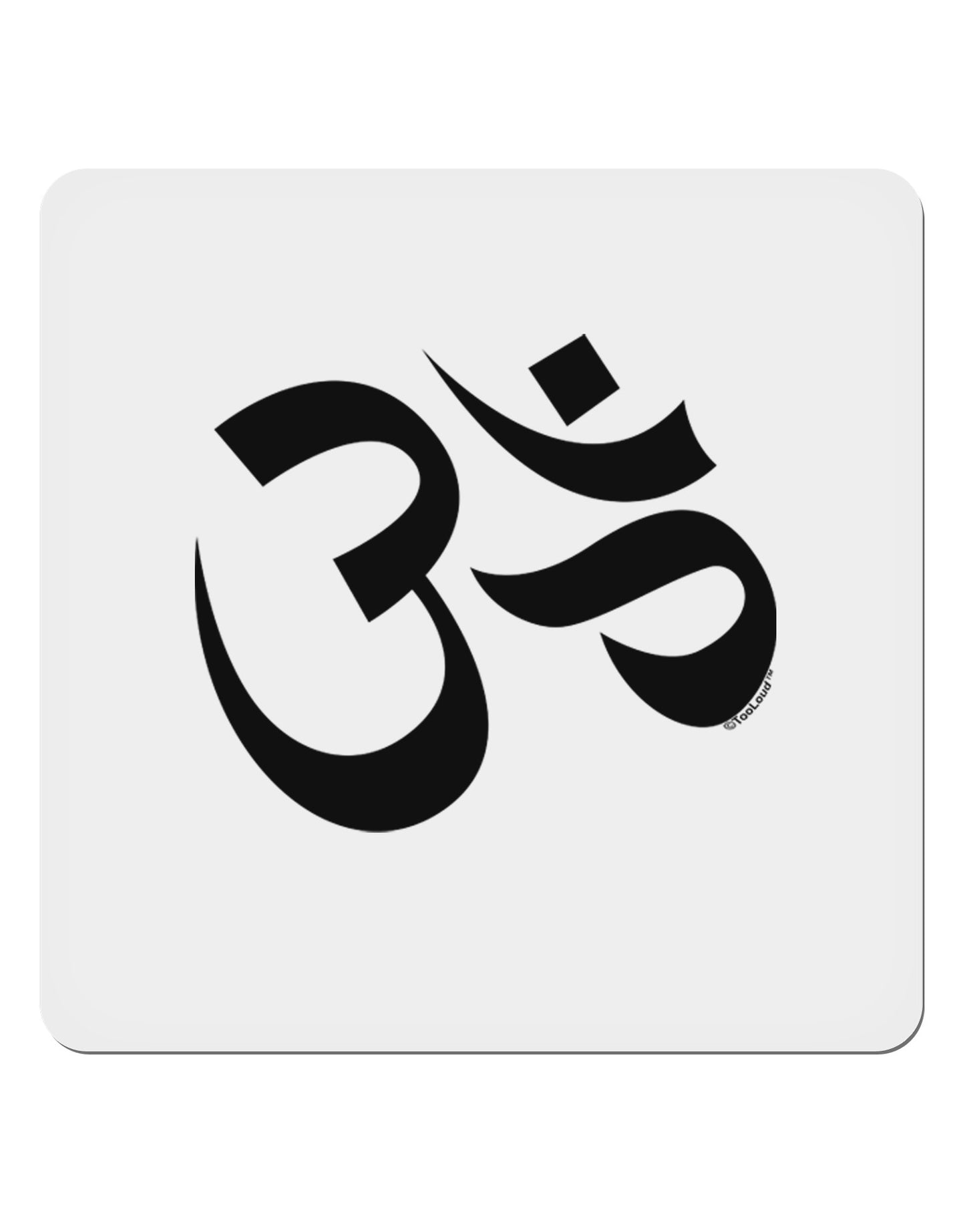 Om Symbol 4x4" Square Sticker-Stickers-TooLoud-1-Davson Sales