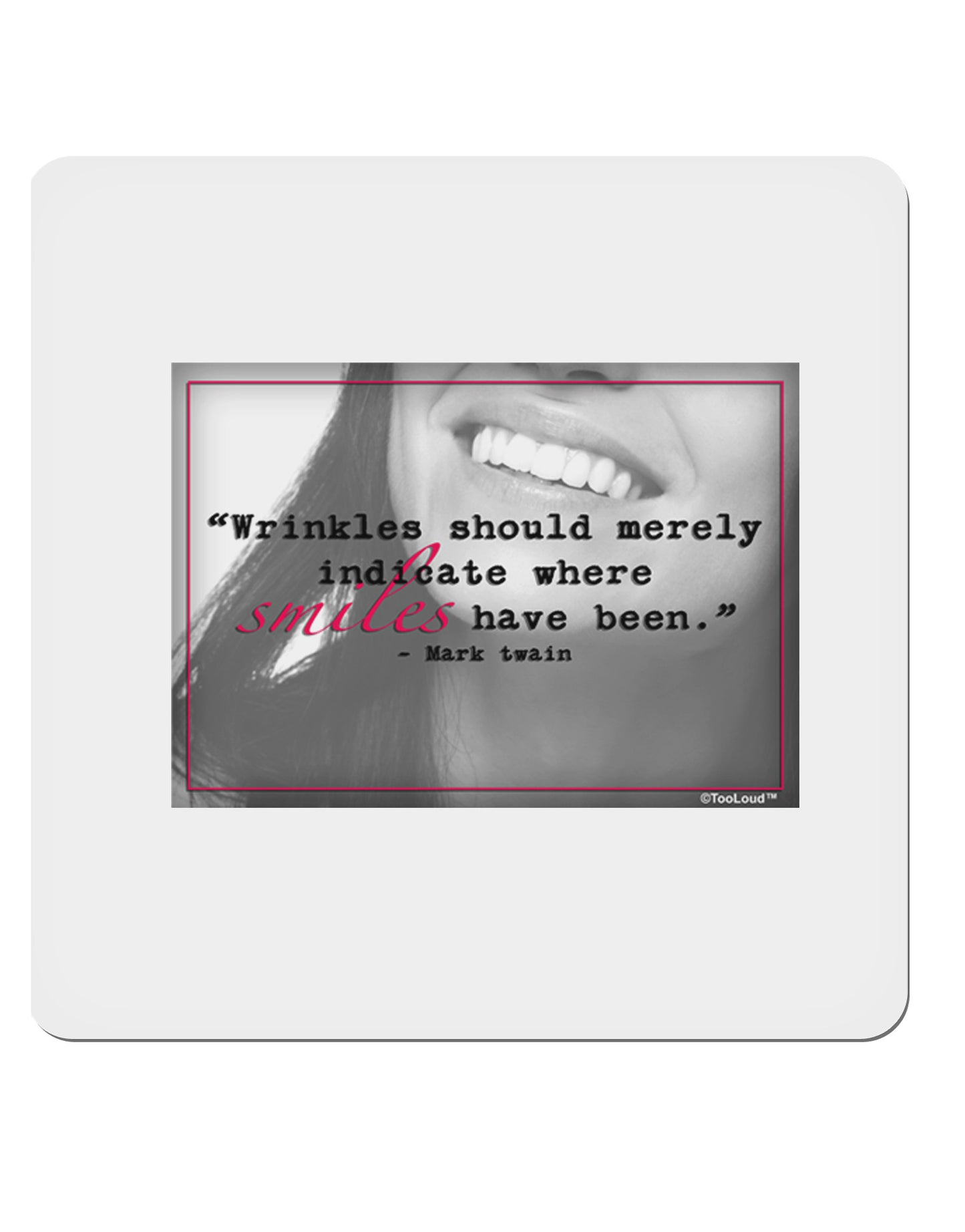 TooLoud Where Smiles Mark Twain 4x4" Square Sticker-Stickers-TooLoud-1-Davson Sales