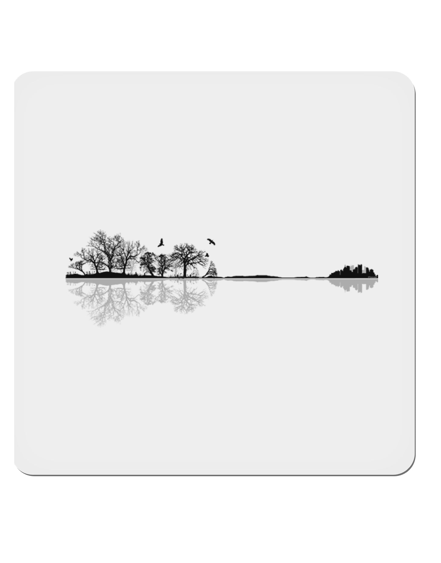 Nature's Harmony Guitar 4x4" Square Sticker-Stickers-TooLoud-1-Davson Sales