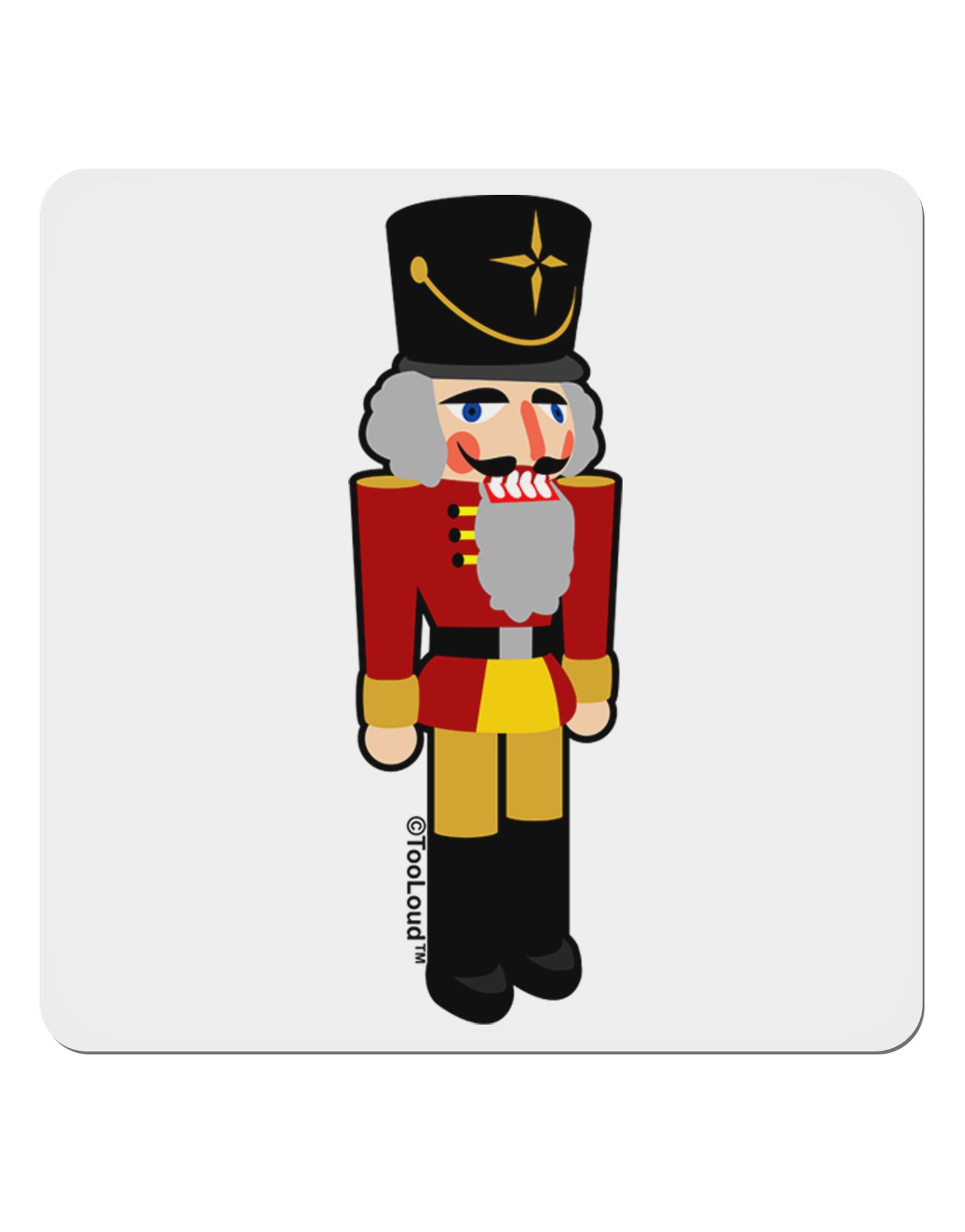 Festive Nutcracker - No Text 4x4" Square Sticker-Stickers-TooLoud-1-Davson Sales