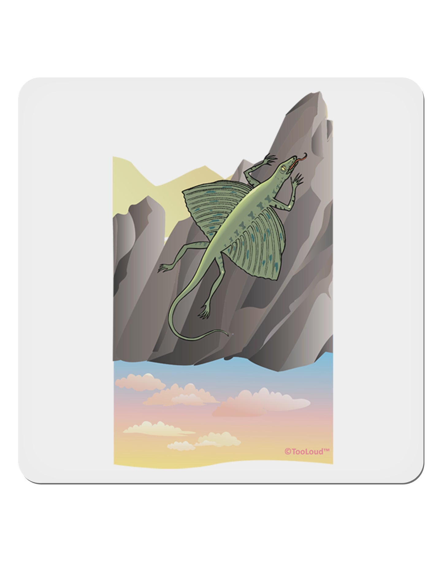 Archaopteryx - Without Name 4x4" Square Sticker 4 Pieces-Stickers-TooLoud-White-Davson Sales
