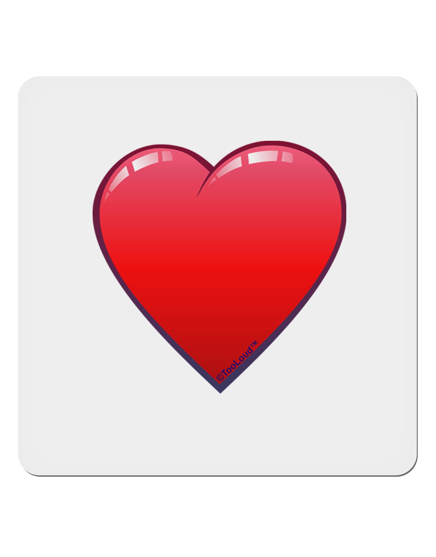Cute Cartoon Heart 4x4" Square Sticker-Stickers-TooLoud-1-Davson Sales