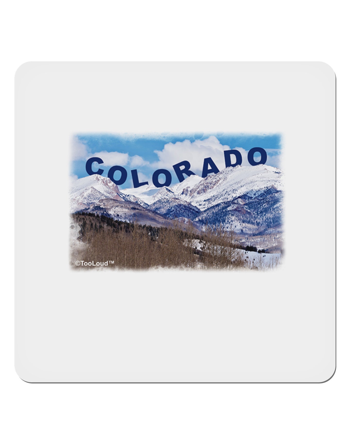 Pikes Peak Text 4x4" Square Sticker-Stickers-TooLoud-1-Davson Sales