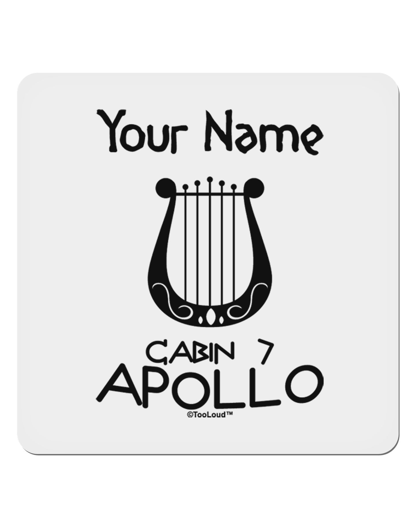Personalized Cabin 7 Apollo 4x4" Square Sticker 4 Pieces-Stickers-TooLoud-White-Davson Sales
