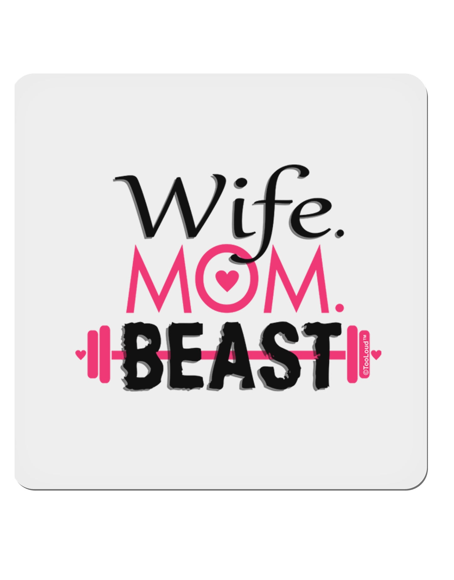 Wife Mom Beast 4x4" Square Sticker-Stickers-TooLoud-1-Davson Sales