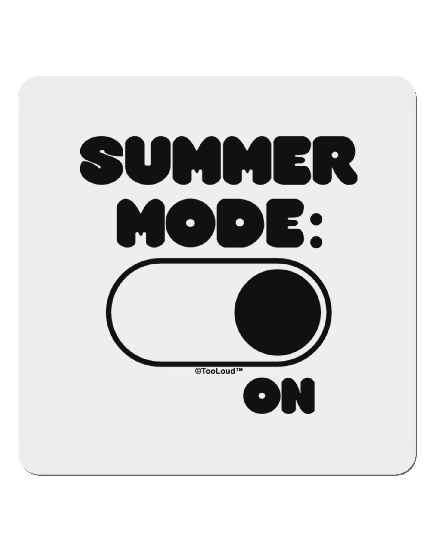 Summer Mode On 4x4" Square Sticker 4 Pieces-Stickers-TooLoud-White-Davson Sales