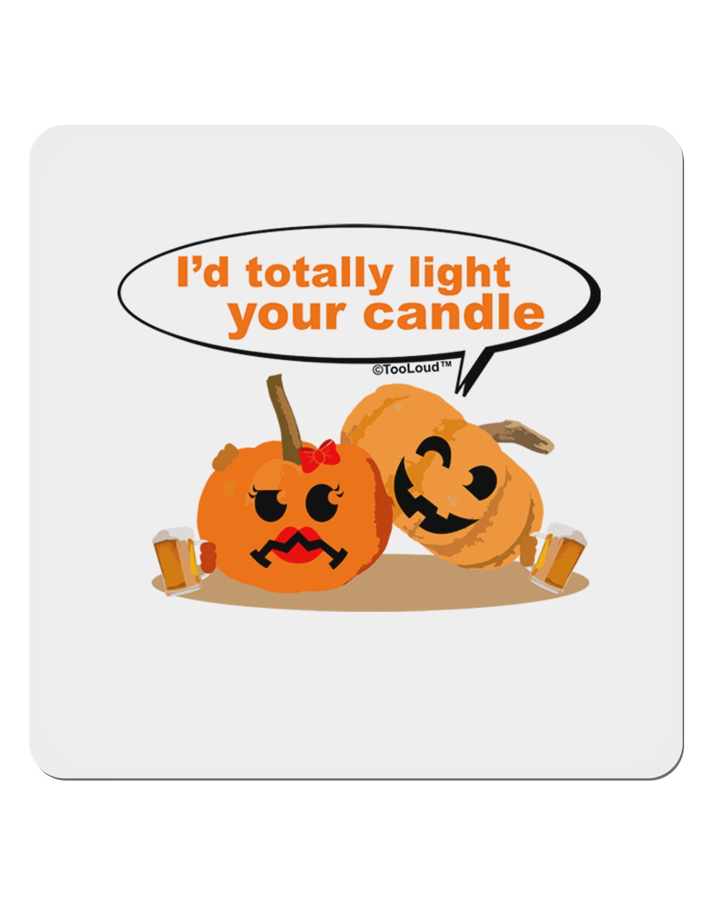 Light your candle 4x4" Square Sticker 4 Pieces-Stickers-TooLoud-White-Davson Sales