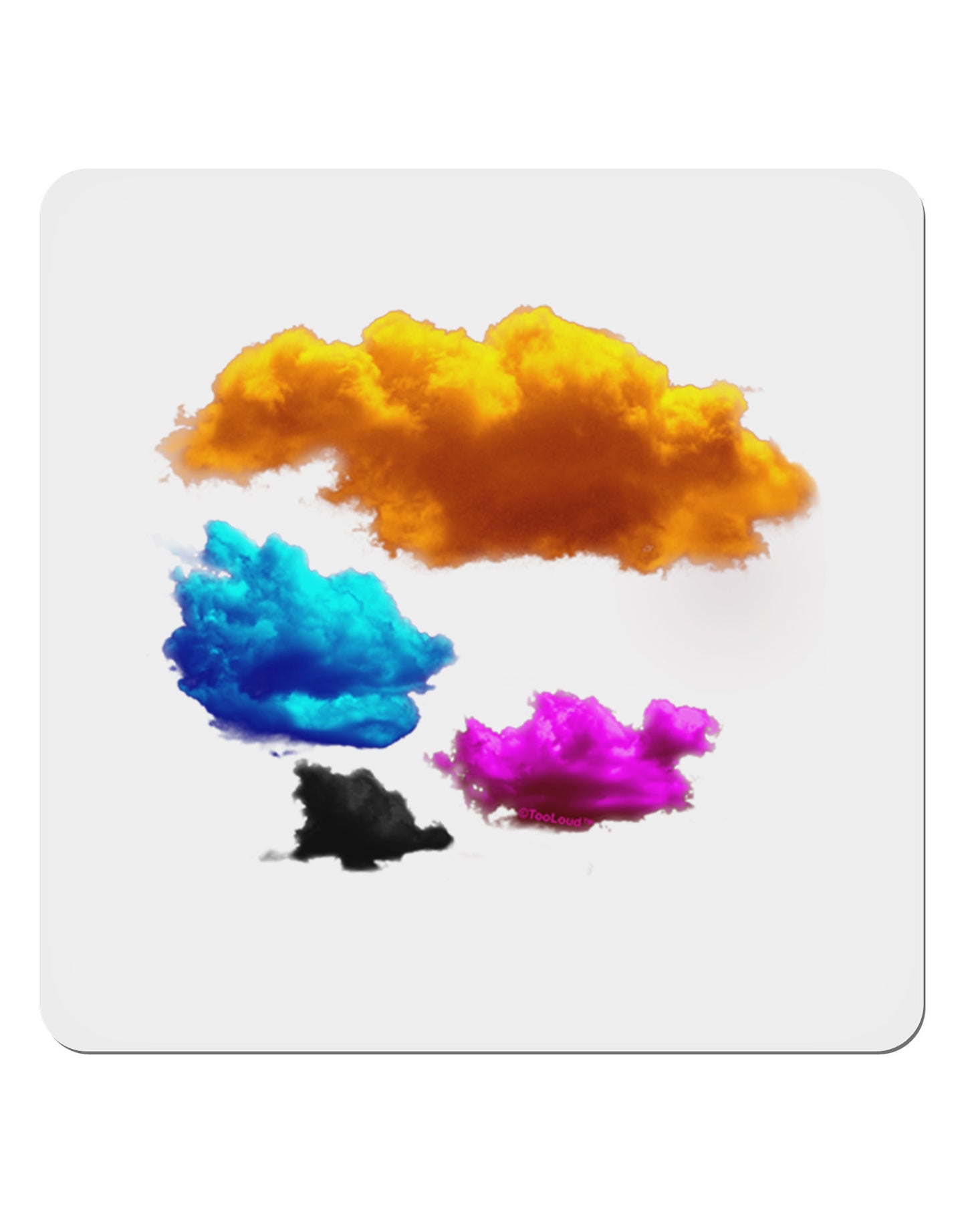 CMYK Clouds 4x4" Square Sticker 4 Pieces-Stickers-TooLoud-White-Davson Sales