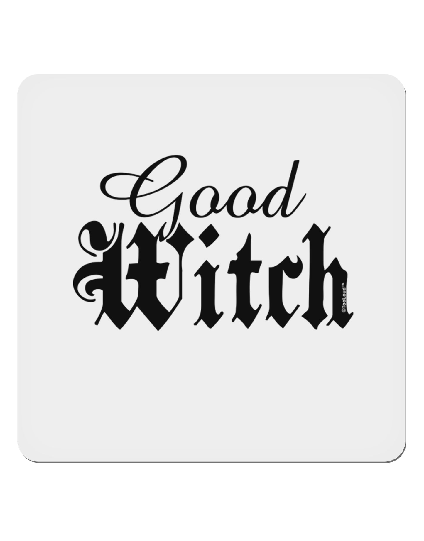 Good Witch - Halloween Text 4x4" Square Sticker 4 Pieces-Stickers-TooLoud-White-Davson Sales