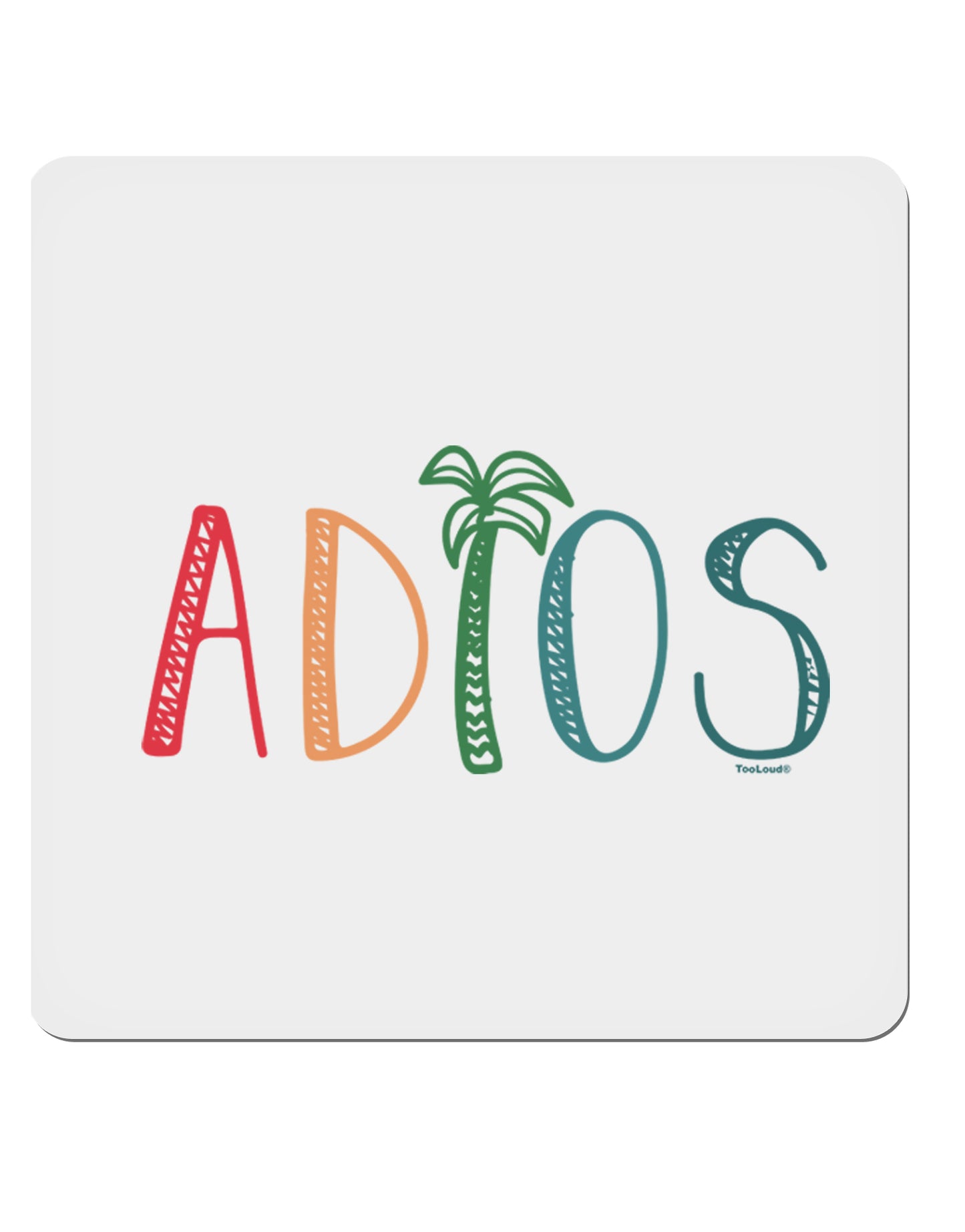 Adios 4x4 Inch Square Stickers - 4 Pieces-Stickers-TooLoud-Davson Sales