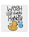 Wash your Damn Hands 4x4 Inch Square Stickers - 4 Pieces-Stickers-TooLoud-Davson Sales