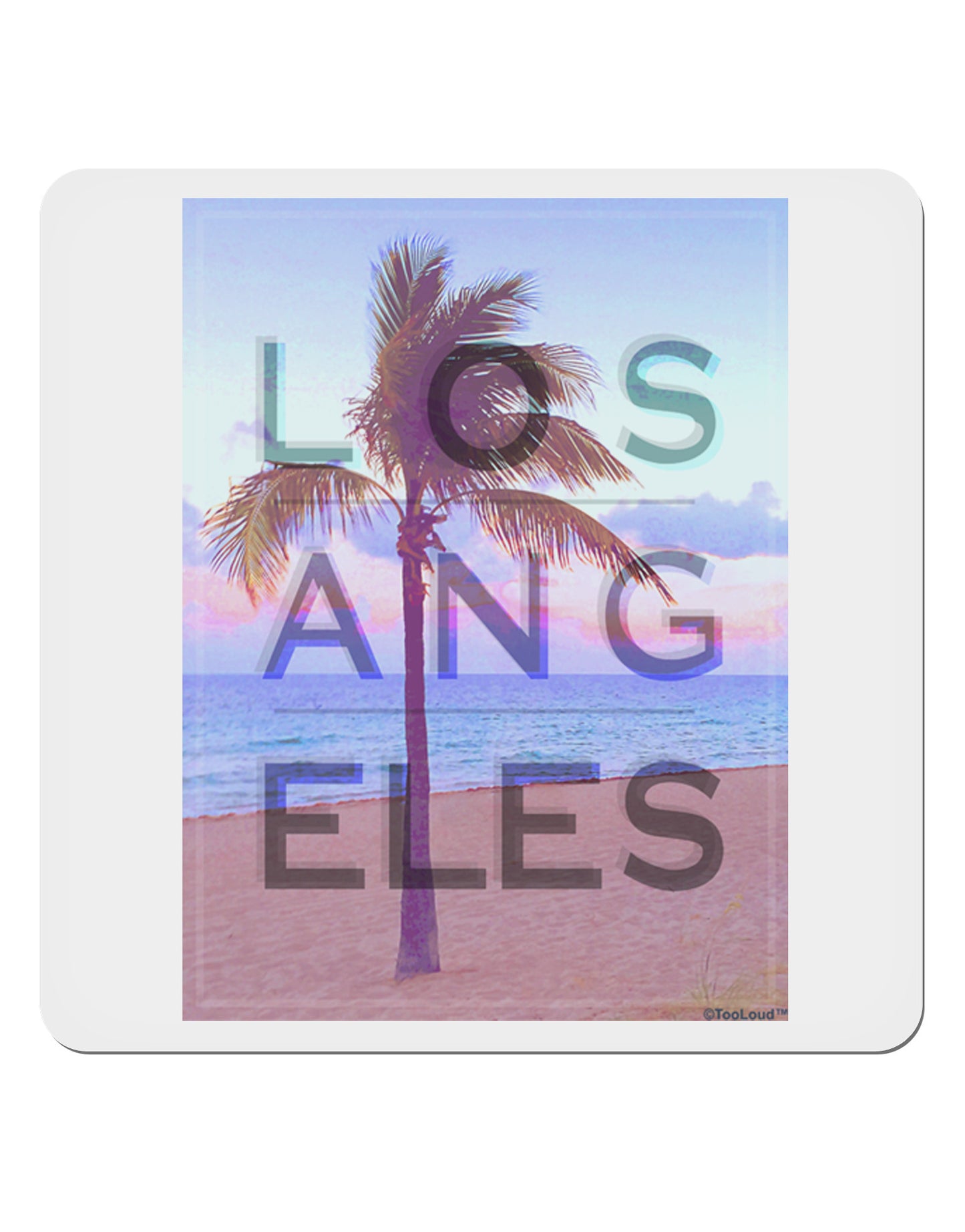 Los Angeles Beach Filter 4x4" Square Sticker-Stickers-TooLoud-1-Davson Sales