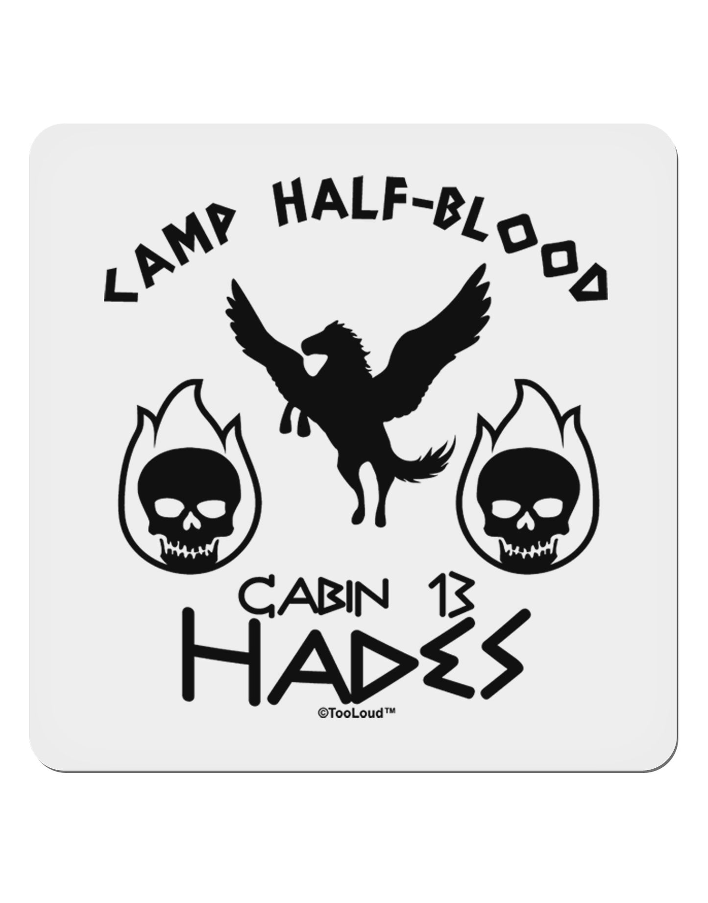 Cabin 13 HadesHalf Blood 4x4" Square Sticker 4 Pieces-Stickers-TooLoud-White-Davson Sales