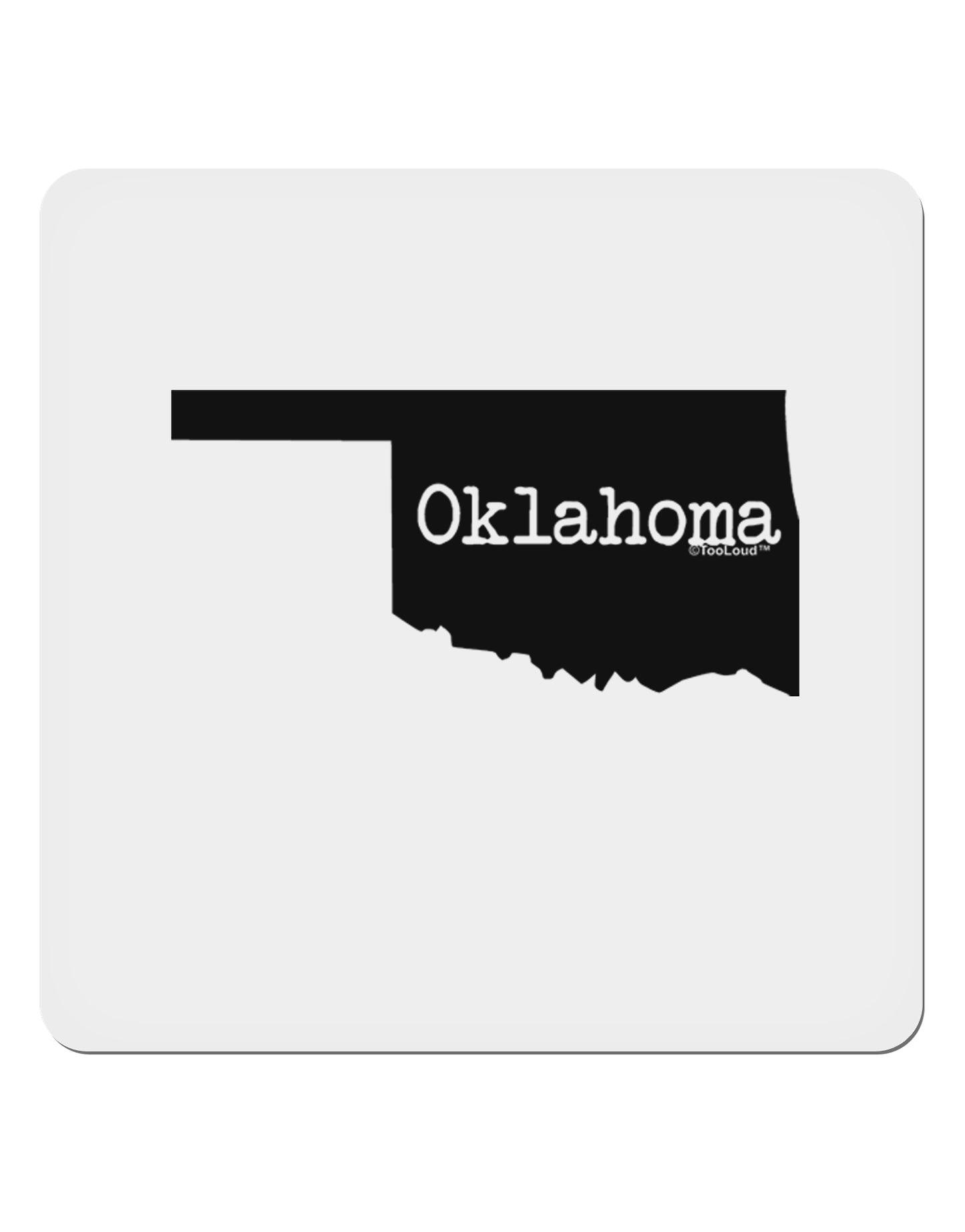 Oklahoma - United States Shape 4x4" Square Sticker 4 Pieces-Stickers-TooLoud-White-Davson Sales