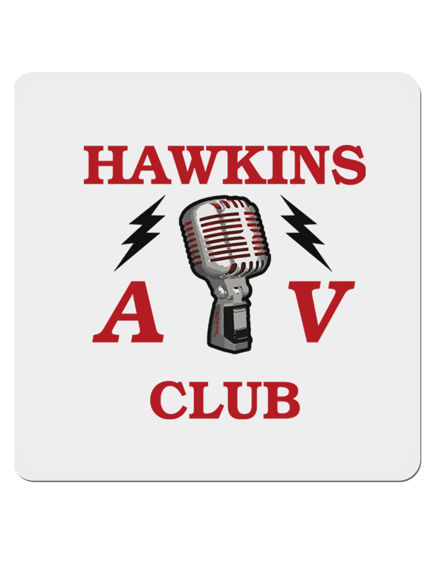 Hawkins AV Club 4x4" Square Sticker-Stickers-TooLoud-1-Davson Sales