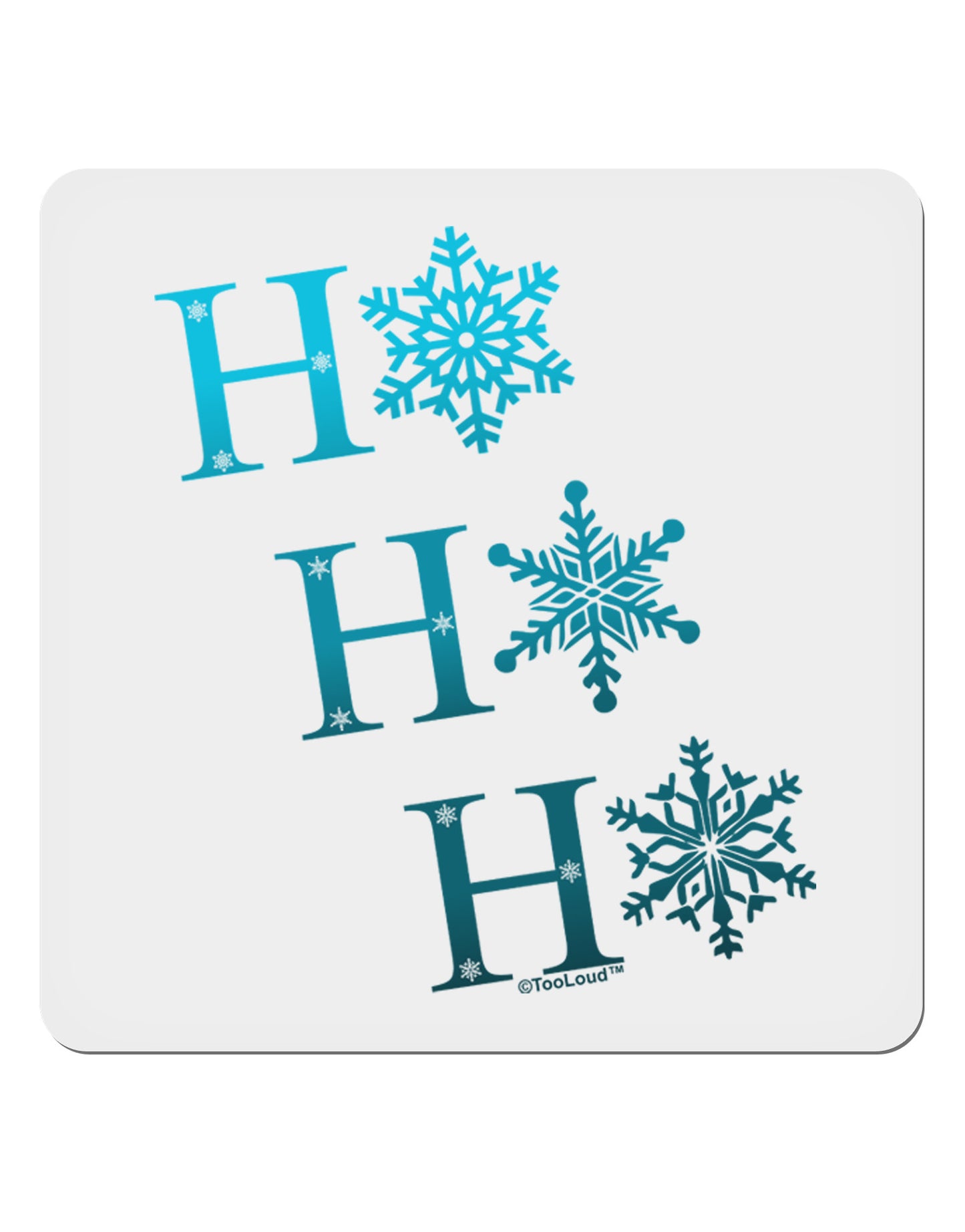 Ho Ho Ho Snowflakes 4x4" Square Sticker-Stickers-TooLoud-1-Davson Sales
