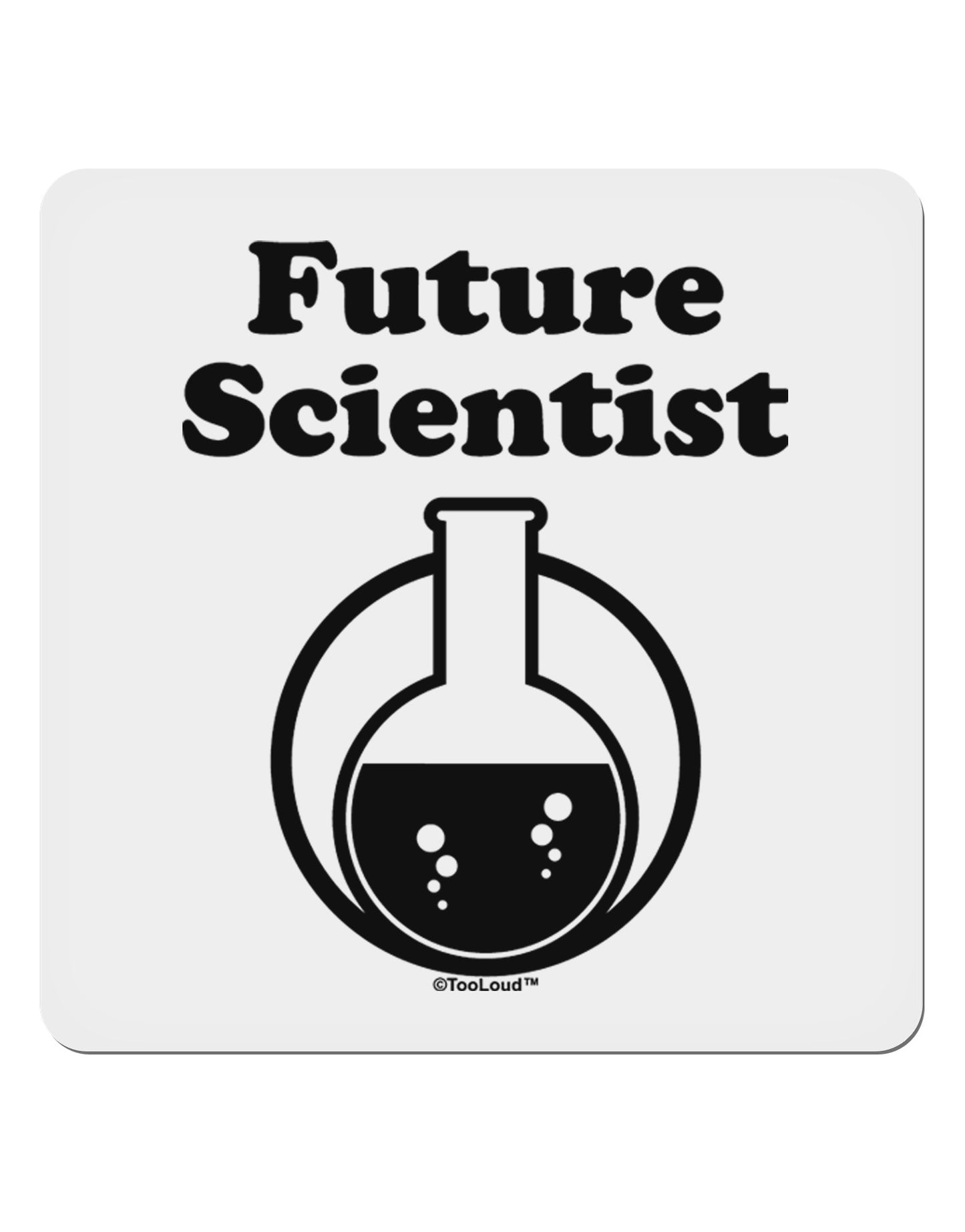 Future Scientist 4x4" Square Sticker 4 Pieces-Stickers-TooLoud-White-Davson Sales