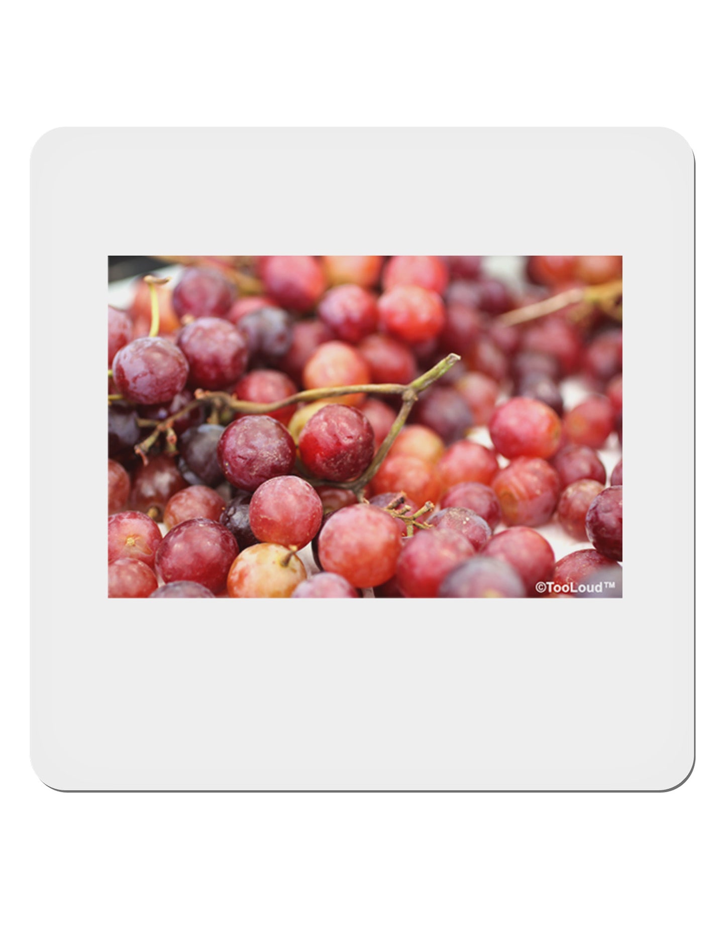 Buy Local - Grapes 4x4" Square Sticker 4 Pieces-Stickers-TooLoud-White-Davson Sales