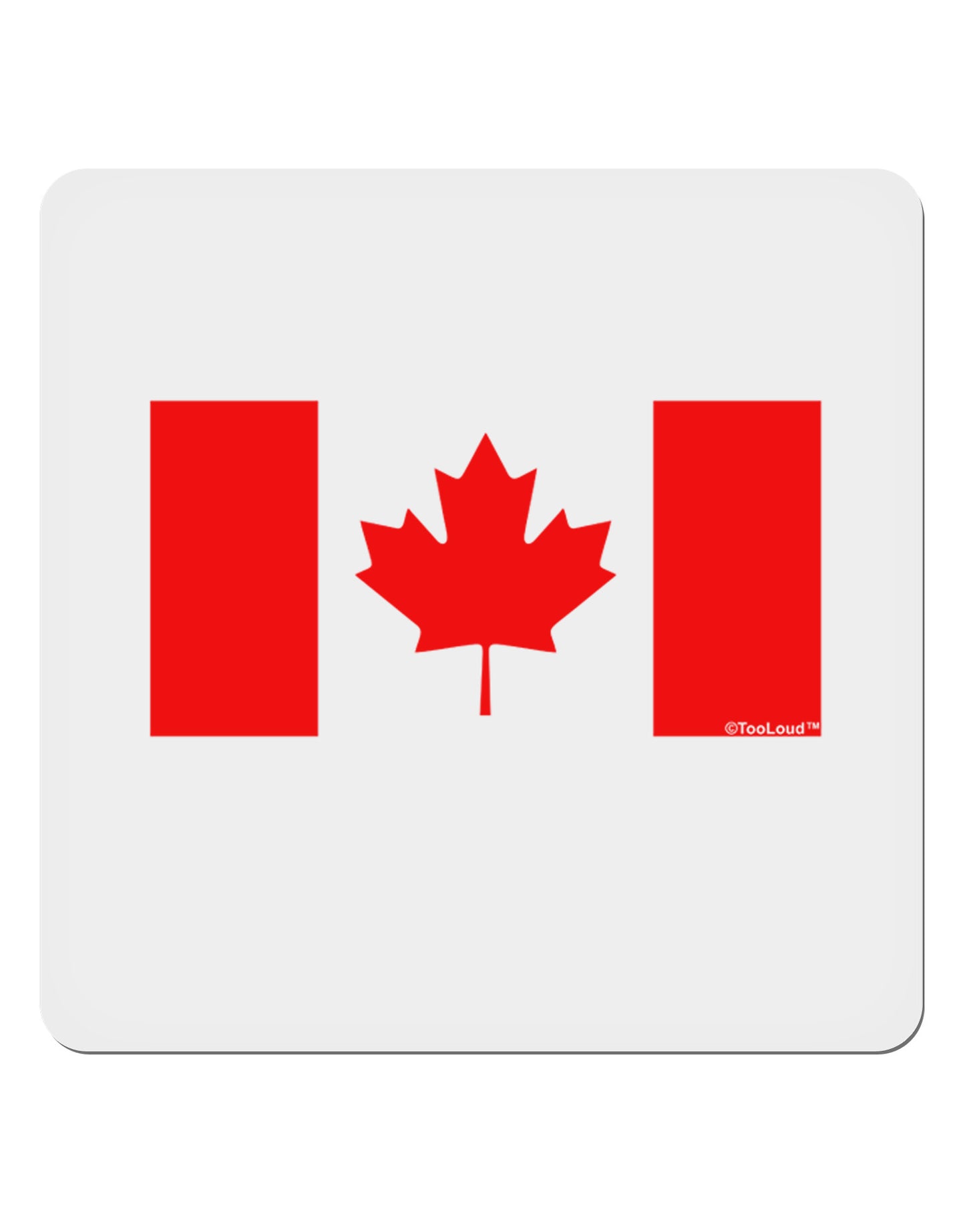 Canadian Flag Maple Leaf Colors 4x4" Square Sticker 4 Pieces-Stickers-TooLoud-White-Davson Sales