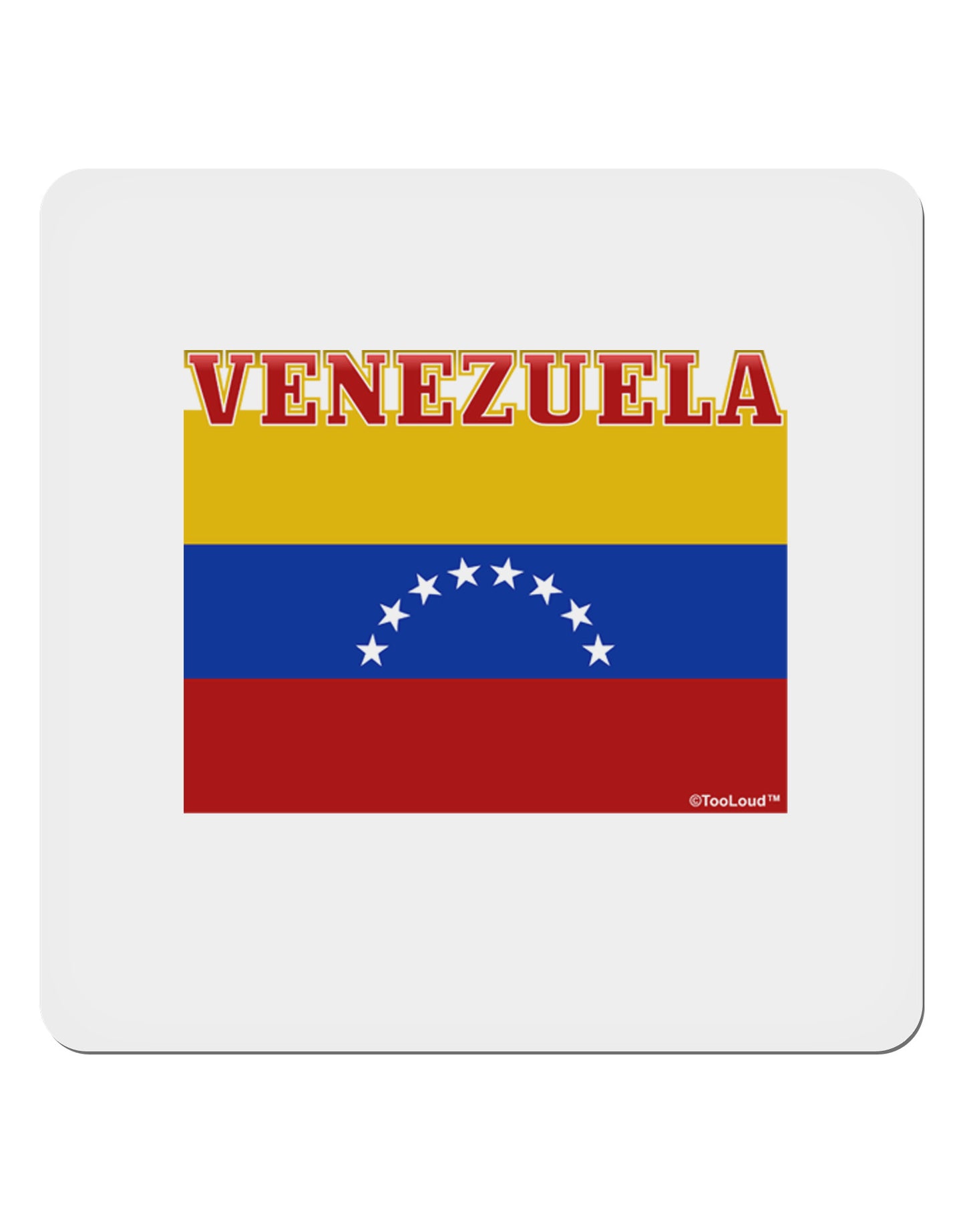 Venezuela Flag 4x4" Square Sticker-Stickers-TooLoud-1-Davson Sales