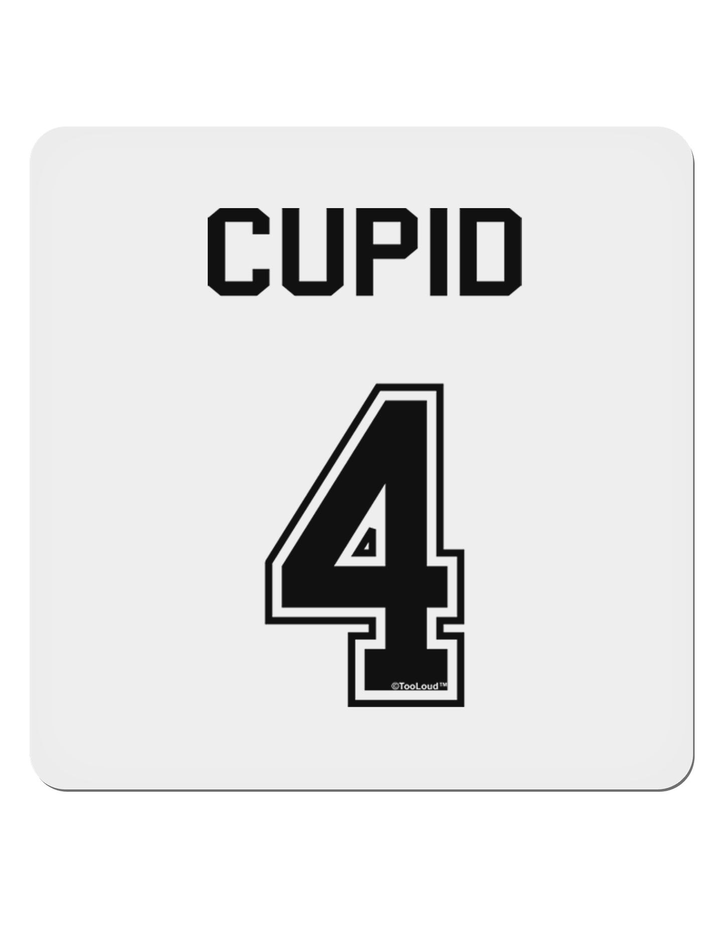 Reindeer Jersey - Cupid 4 4x4" Square Sticker 4 Pieces-Stickers-TooLoud-White-Davson Sales