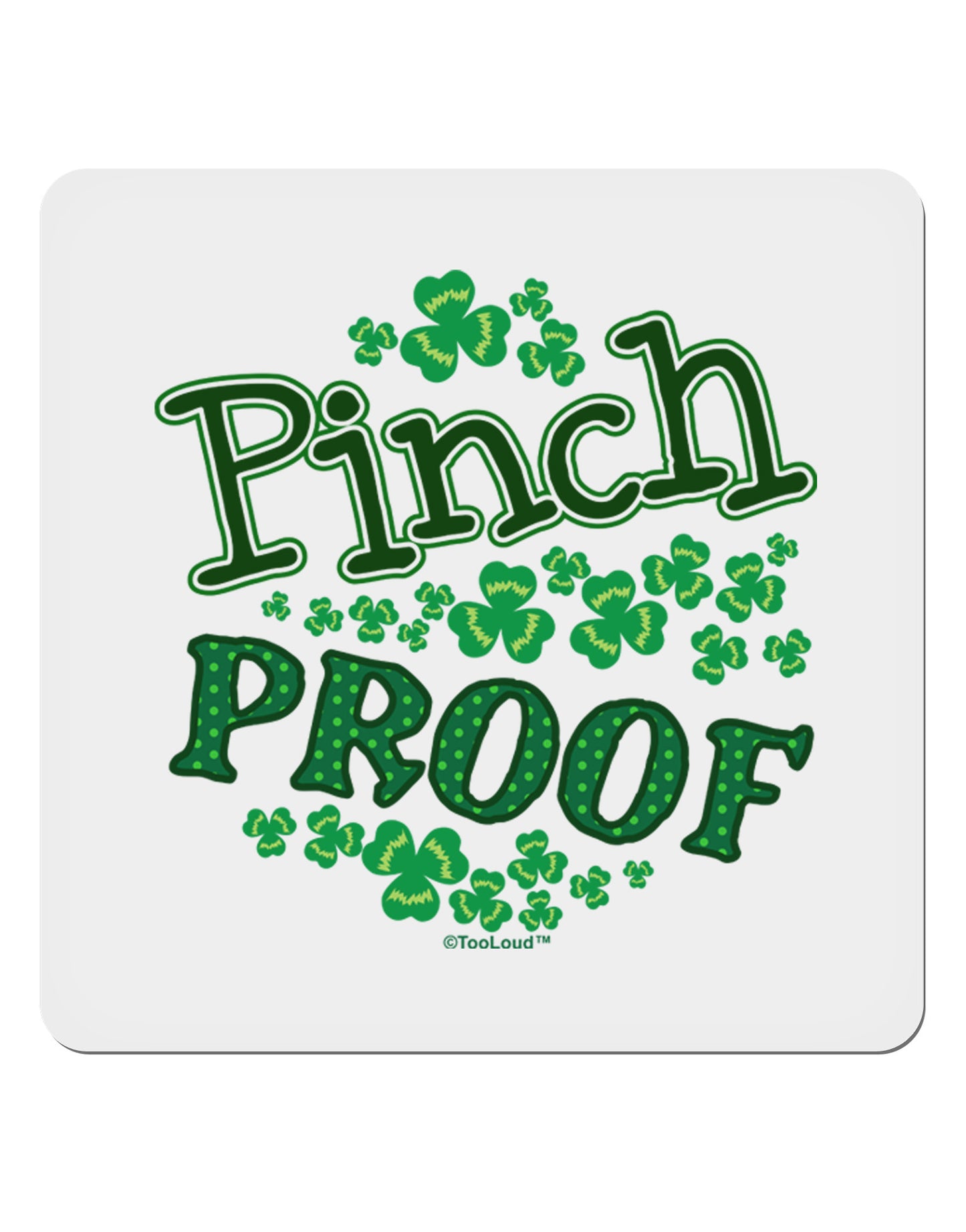 Pinch Proof St Patricks Day 4x4" Square Sticker-Stickers-TooLoud-1-Davson Sales