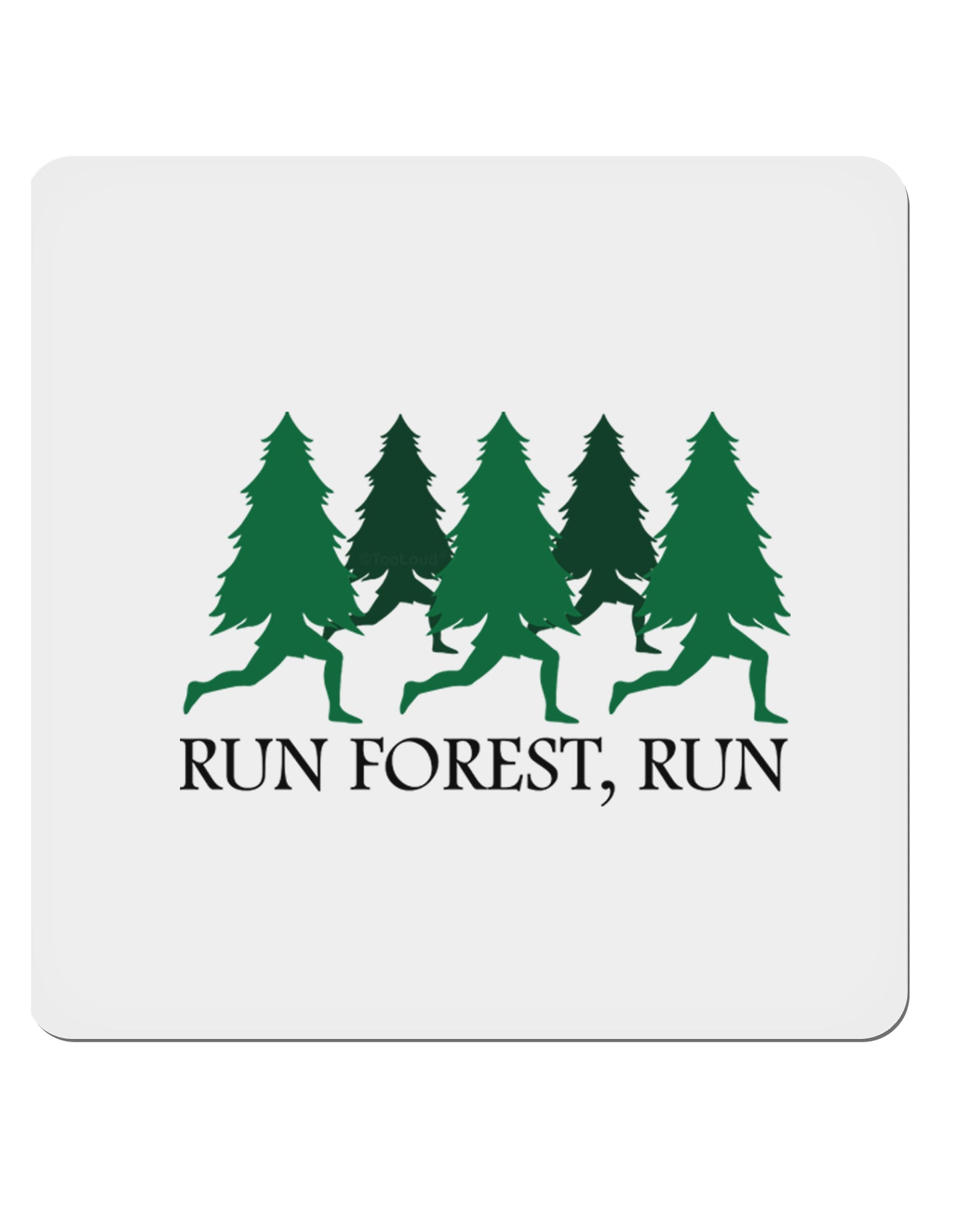 Run Forest Run Funny 4x4" Square Sticker-Stickers-TooLoud-1-Davson Sales