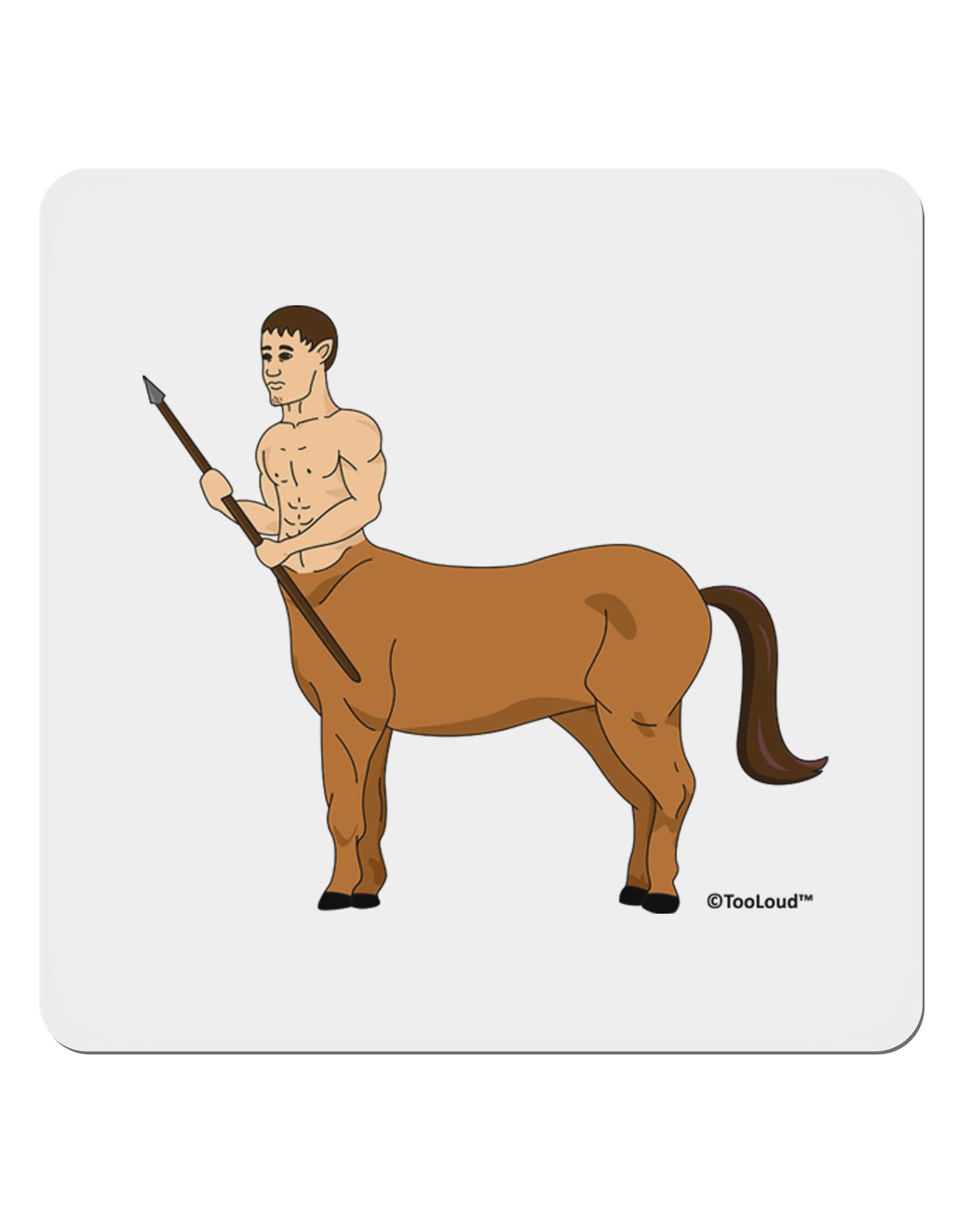 Greek Mythology Centaur Design - Color 4x4" Square Sticker 4 Pieces-Stickers-TooLoud-White-Davson Sales