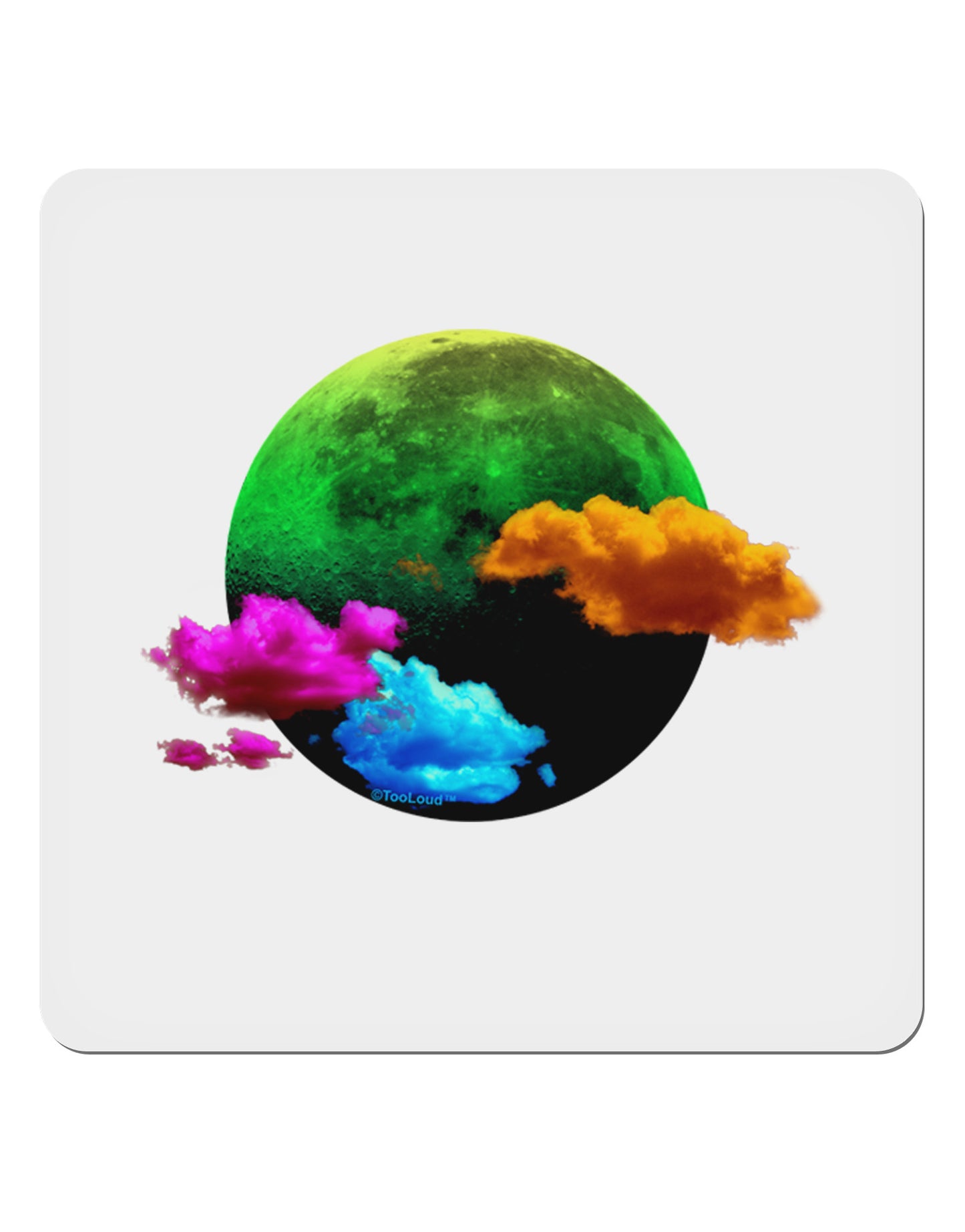 Moon Dream Hallucination 4x4" Square Sticker 4 Pieces-Stickers-TooLoud-White-Davson Sales