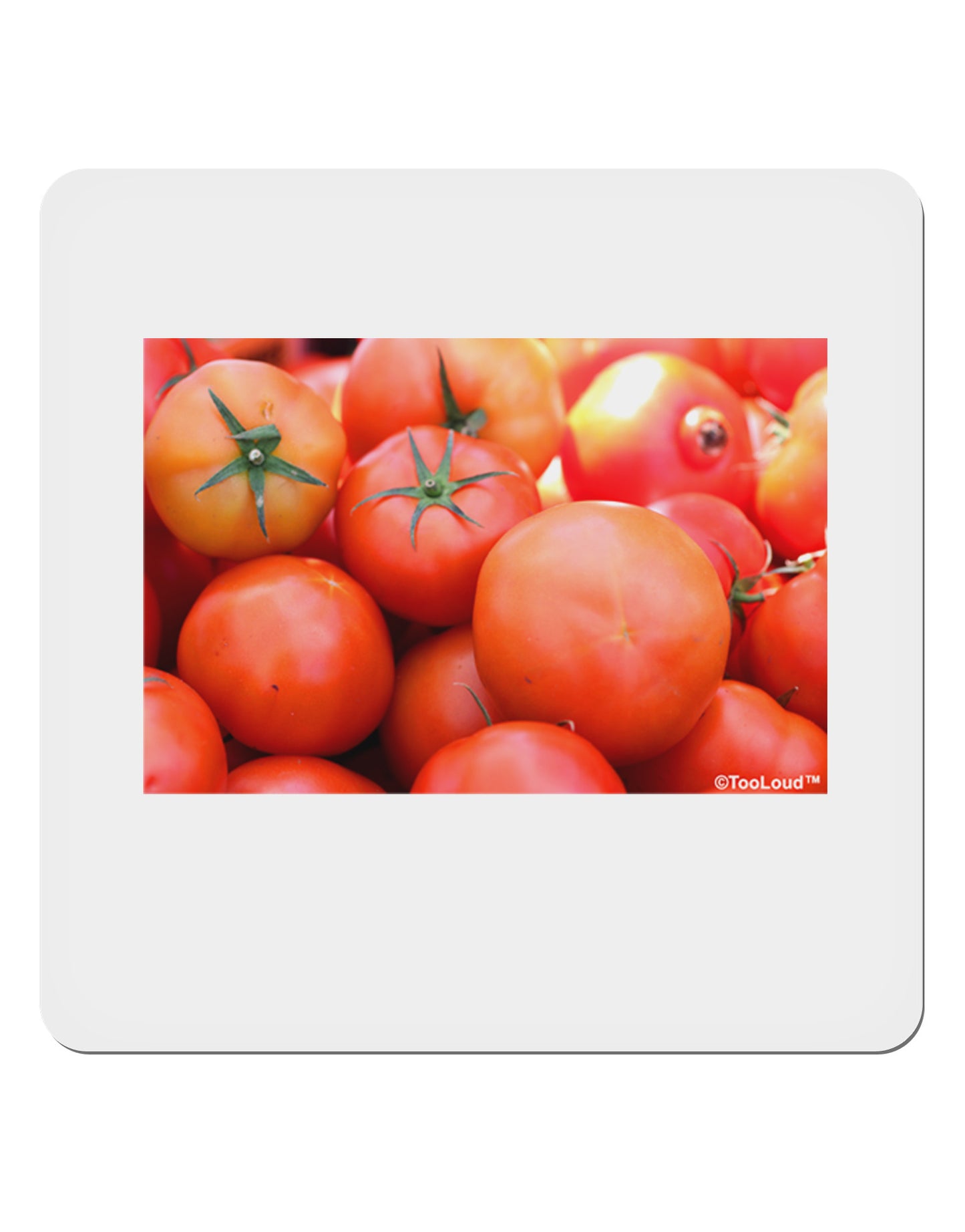 Buy Local Produce Tomatoes 4x4" Square Sticker 4 Pieces-Stickers-TooLoud-White-Davson Sales
