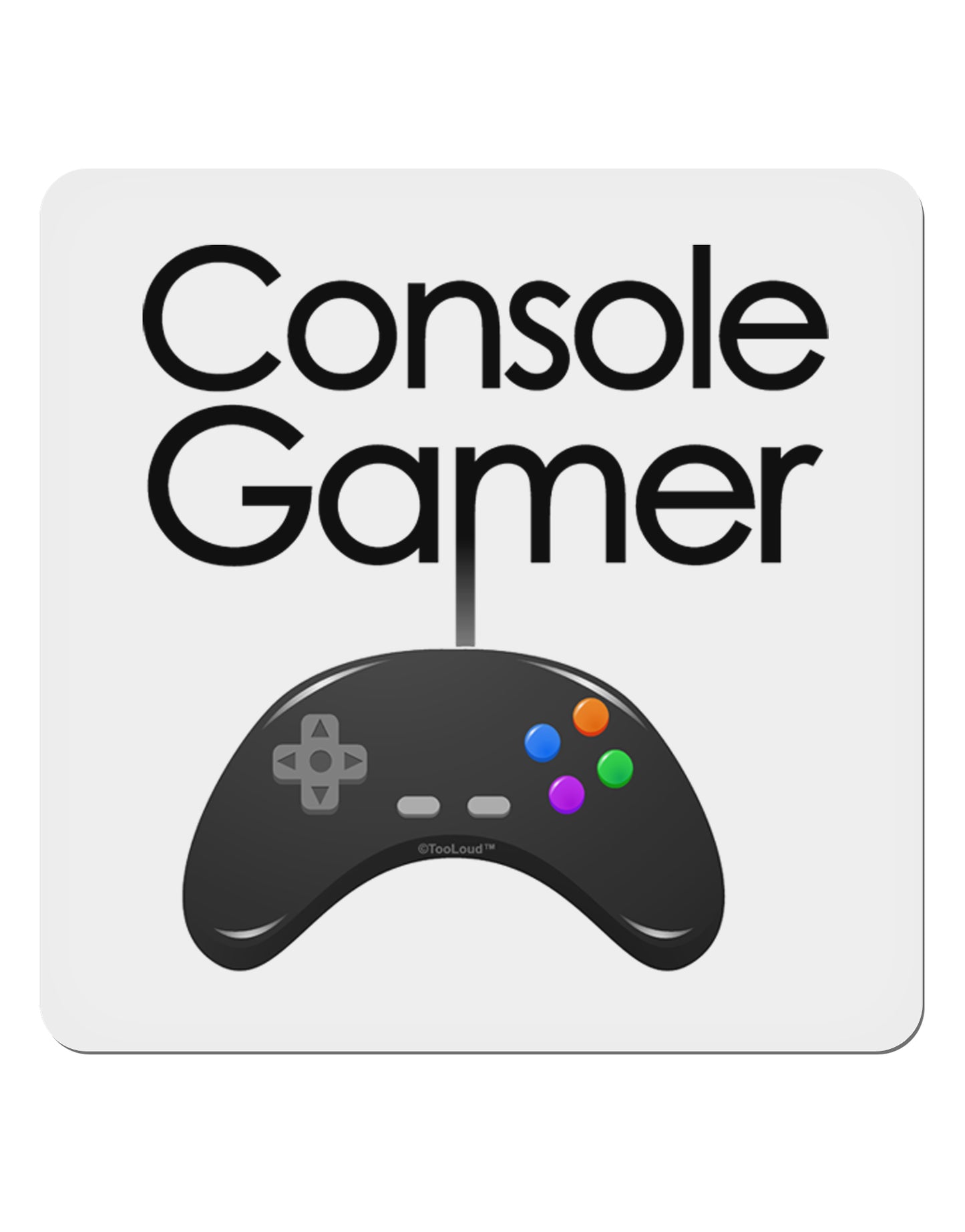Console Gamer 4x4" Square Sticker-Stickers-TooLoud-1-Davson Sales