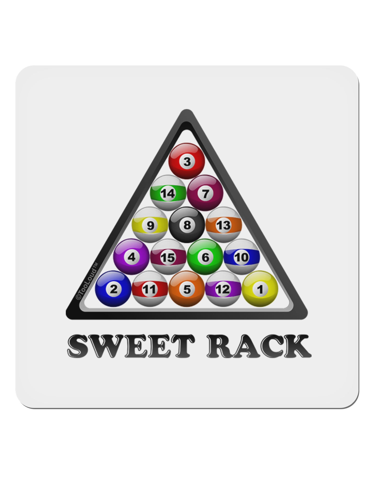 Sweet Rack - Pool 4x4" Square Sticker-Stickers-TooLoud-1-Davson Sales