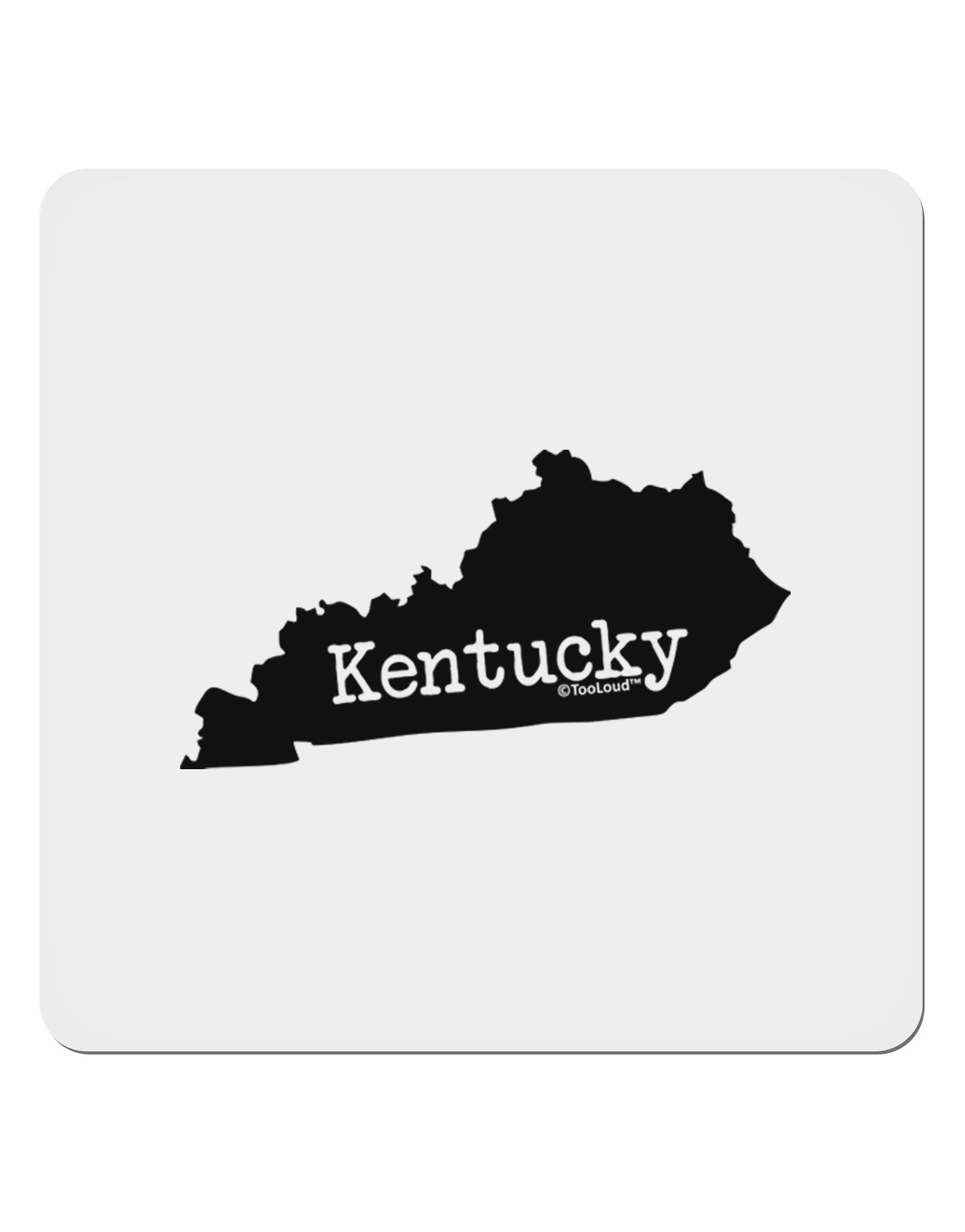 Kentucky - United States Shape 4x4" Square Sticker 4 Pieces-Stickers-TooLoud-White-Davson Sales