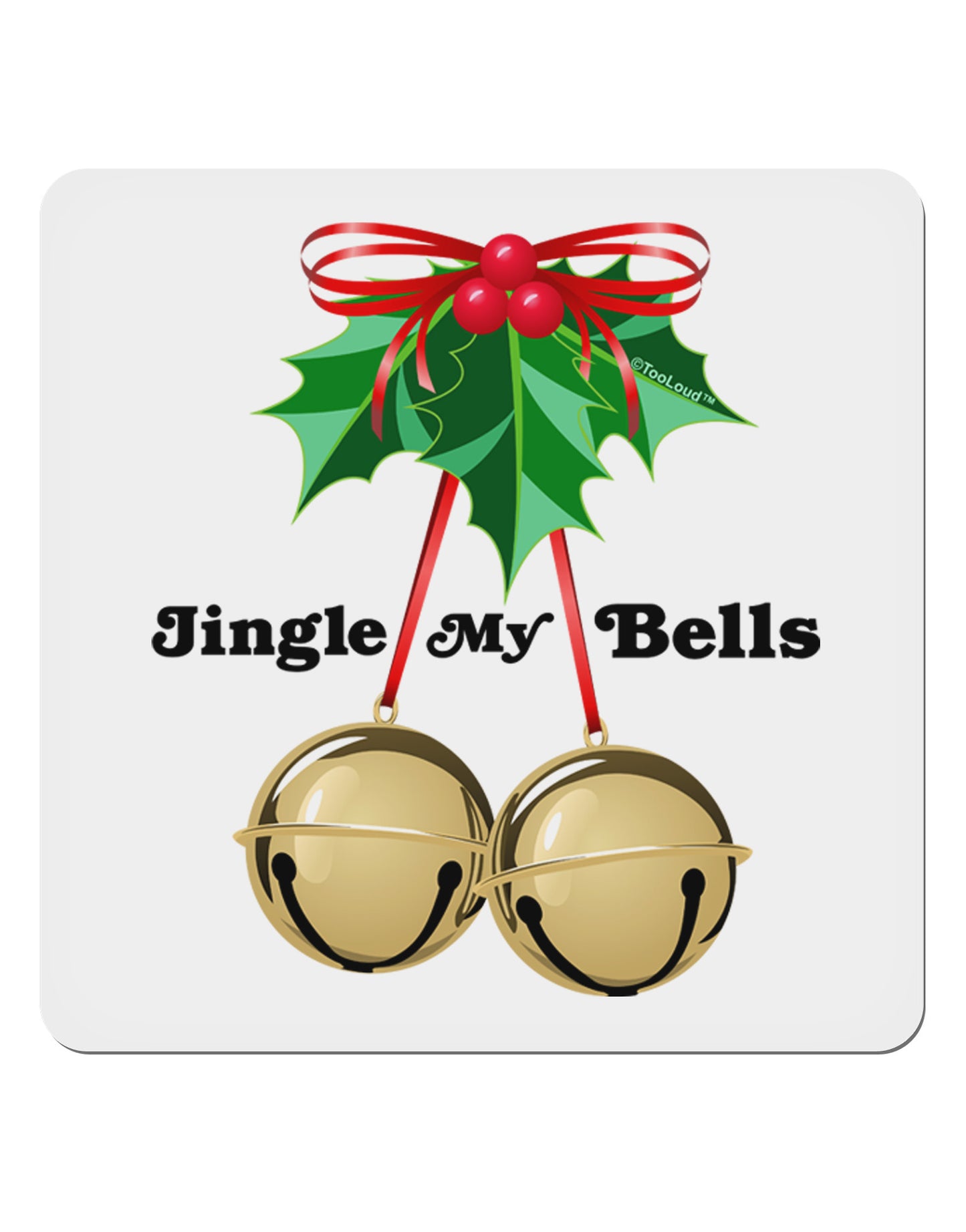 Jingle My Bells 4x4" Square Sticker 4 Pieces-Stickers-TooLoud-White-Davson Sales