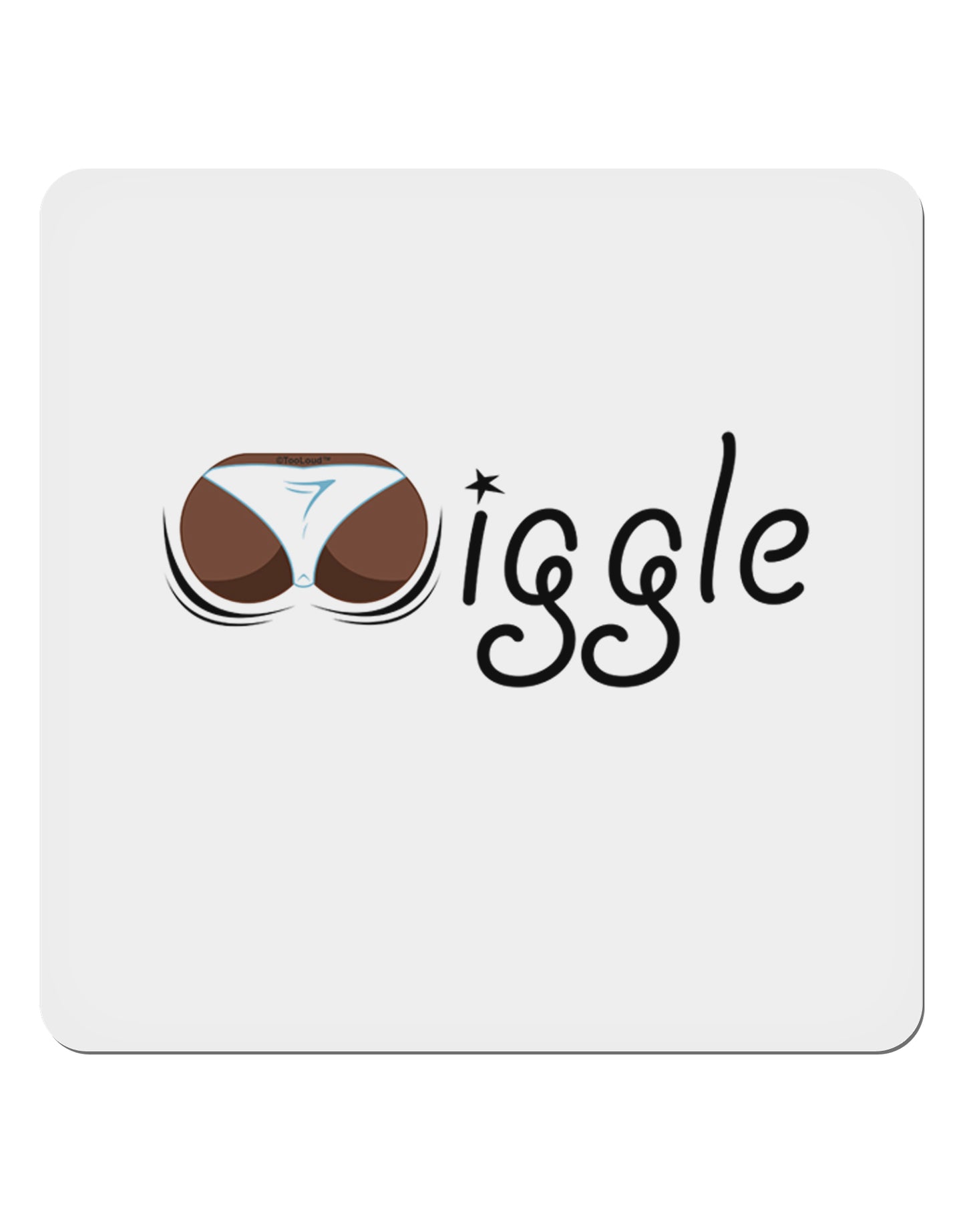Wiggle - Twerk Dark 4x4" Square Sticker 4 Pieces-Stickers-TooLoud-White-Davson Sales