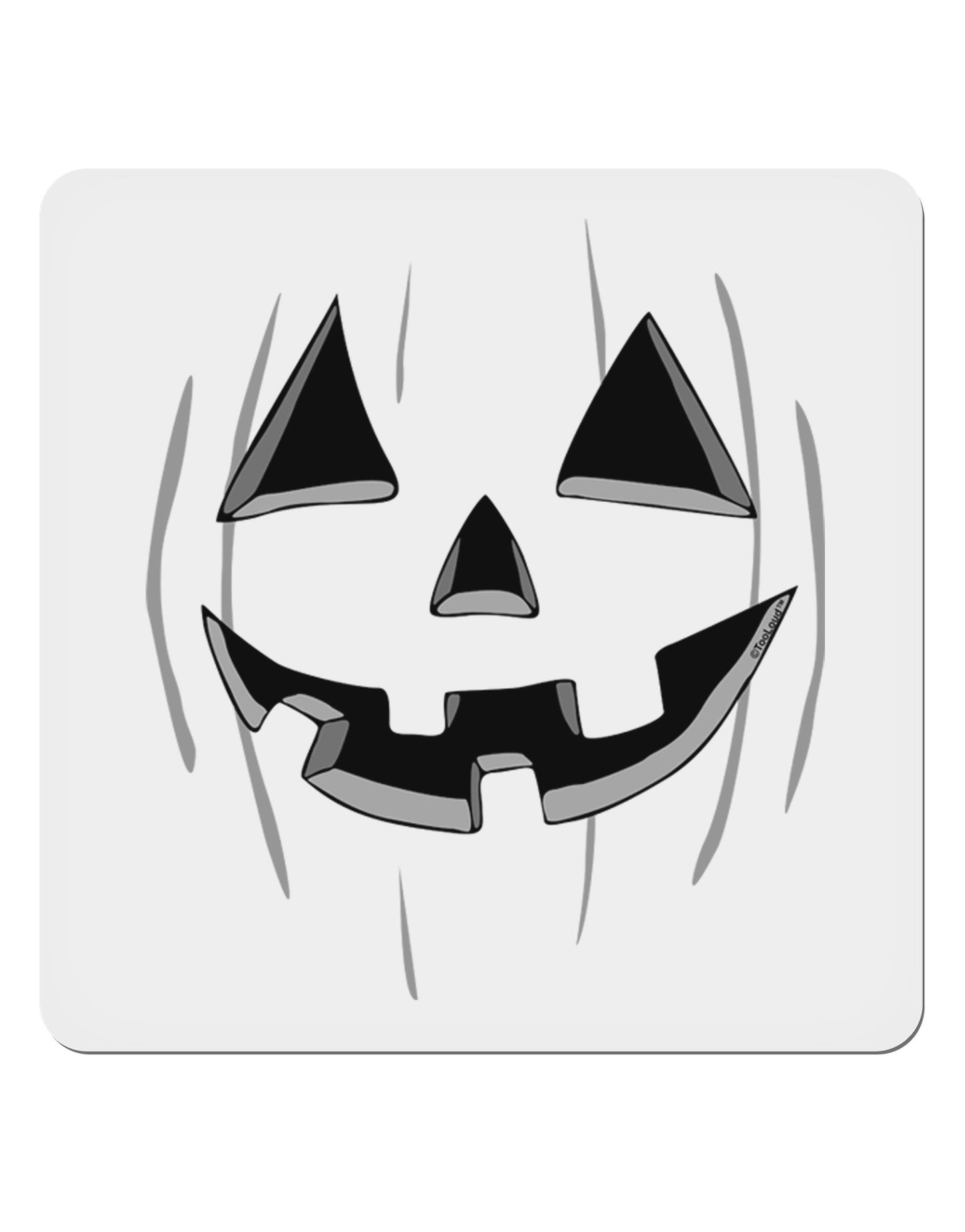 Halloween Pumpkin Smile Jack O Lantern 4x4" Square Sticker 4 Pieces-Stickers-TooLoud-White-Davson Sales