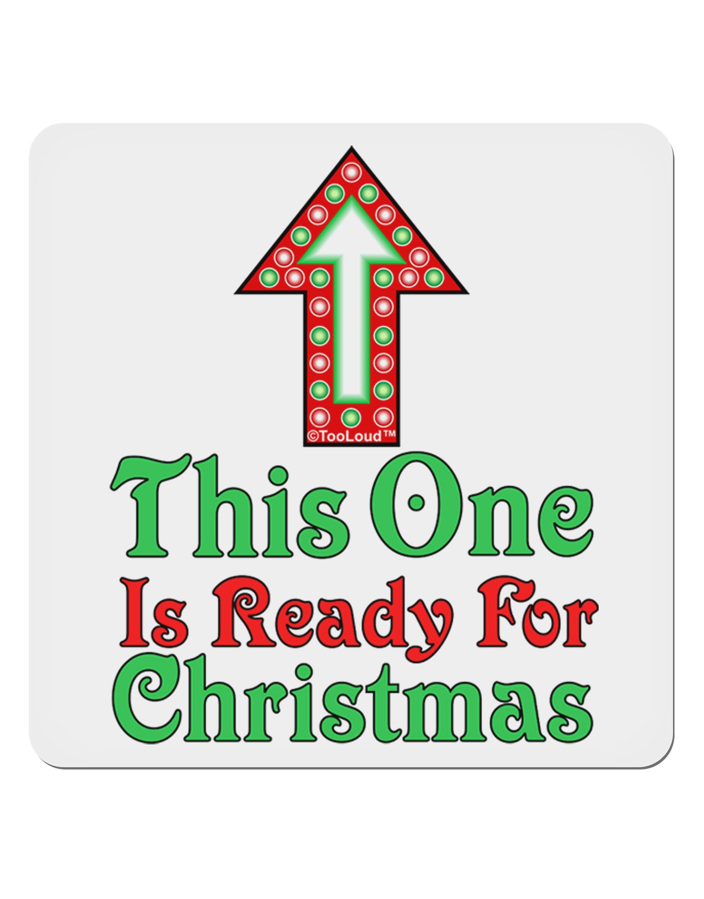 This Guy Is Ready For Christmas 4x4" Square Sticker 4 Pieces-Stickers-TooLoud-White-Davson Sales