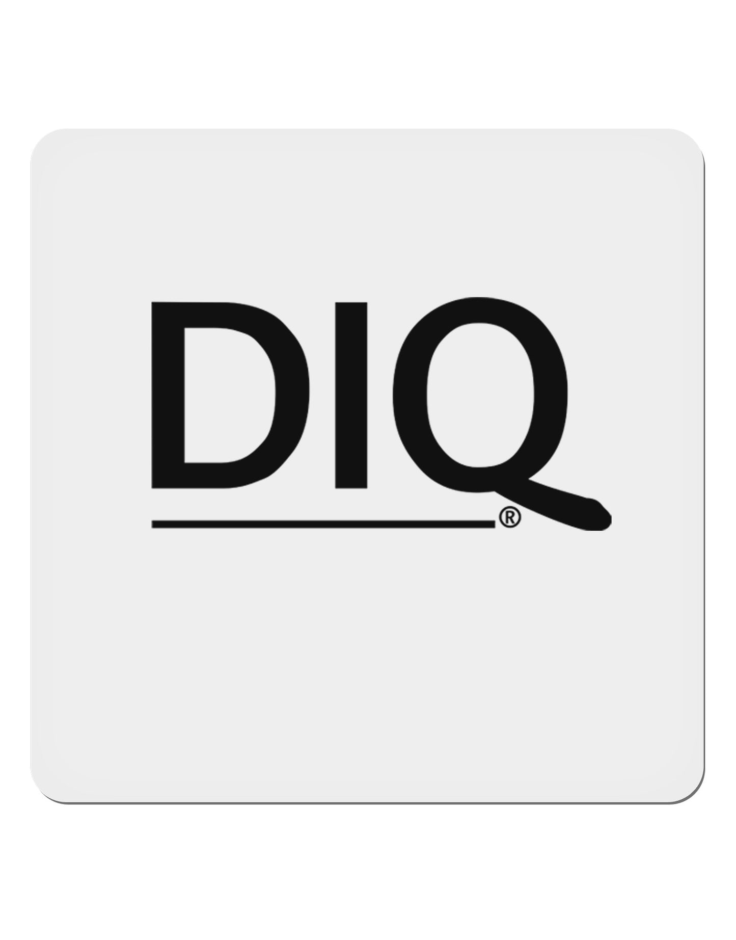 DIQ Wear Logo 4x4" Square Sticker 4 Pieces-Stickers-TooLoud-White-Davson Sales