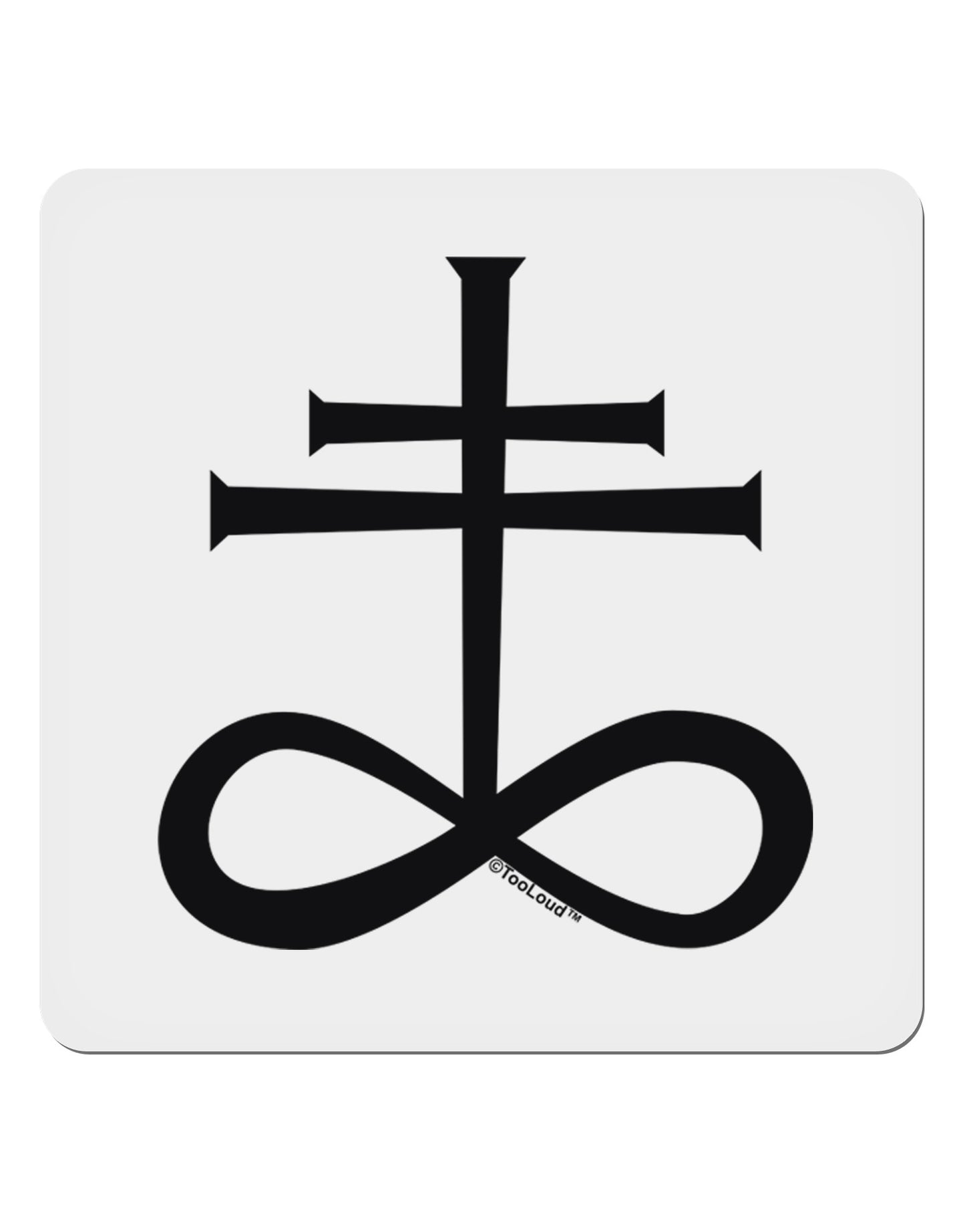 Sulphur Cross 4x4" Square Sticker-Stickers-TooLoud-1-Davson Sales