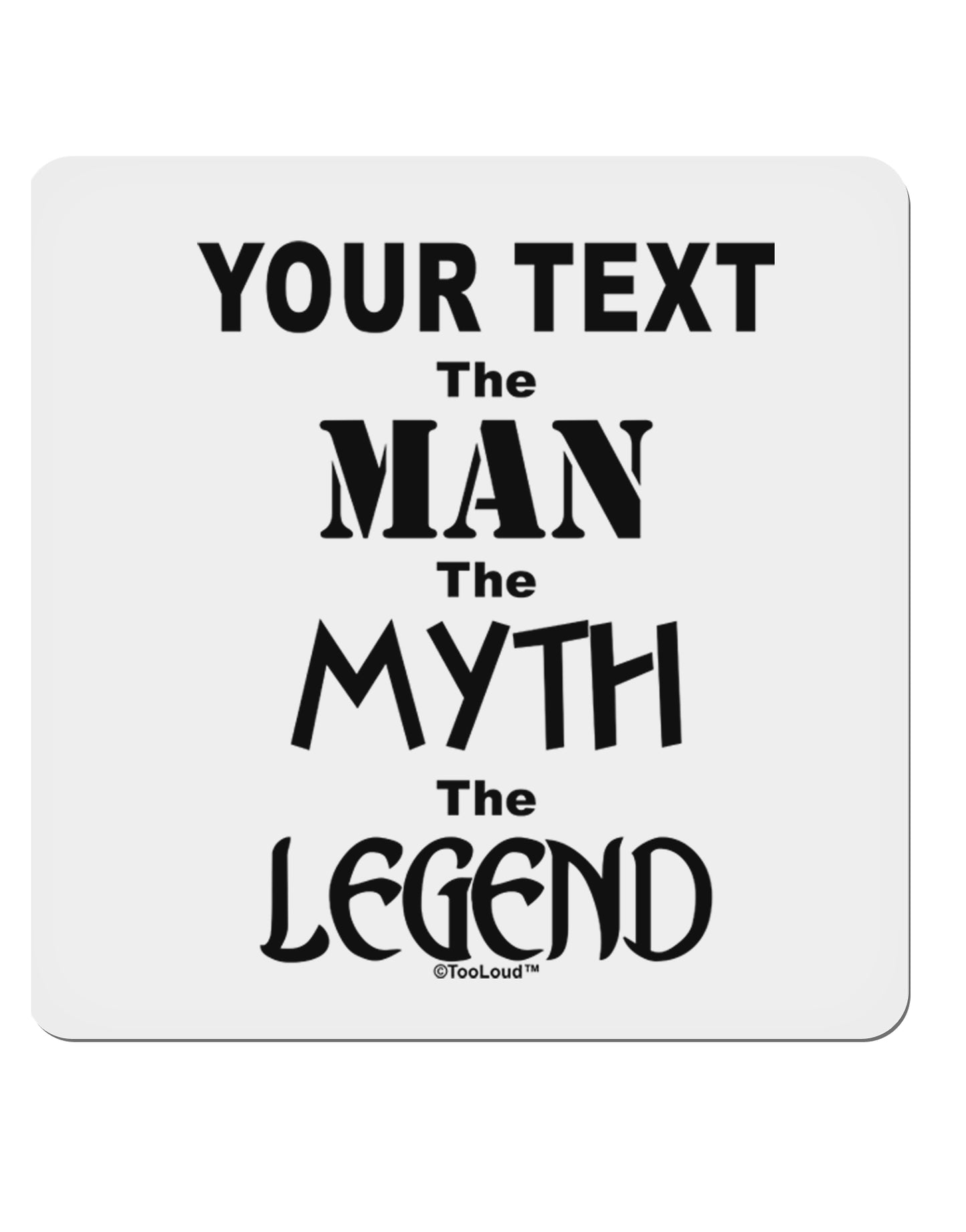 Personalized The Man The Myth The Legend 4x4" Square Sticker-Stickers-TooLoud-1-Davson Sales